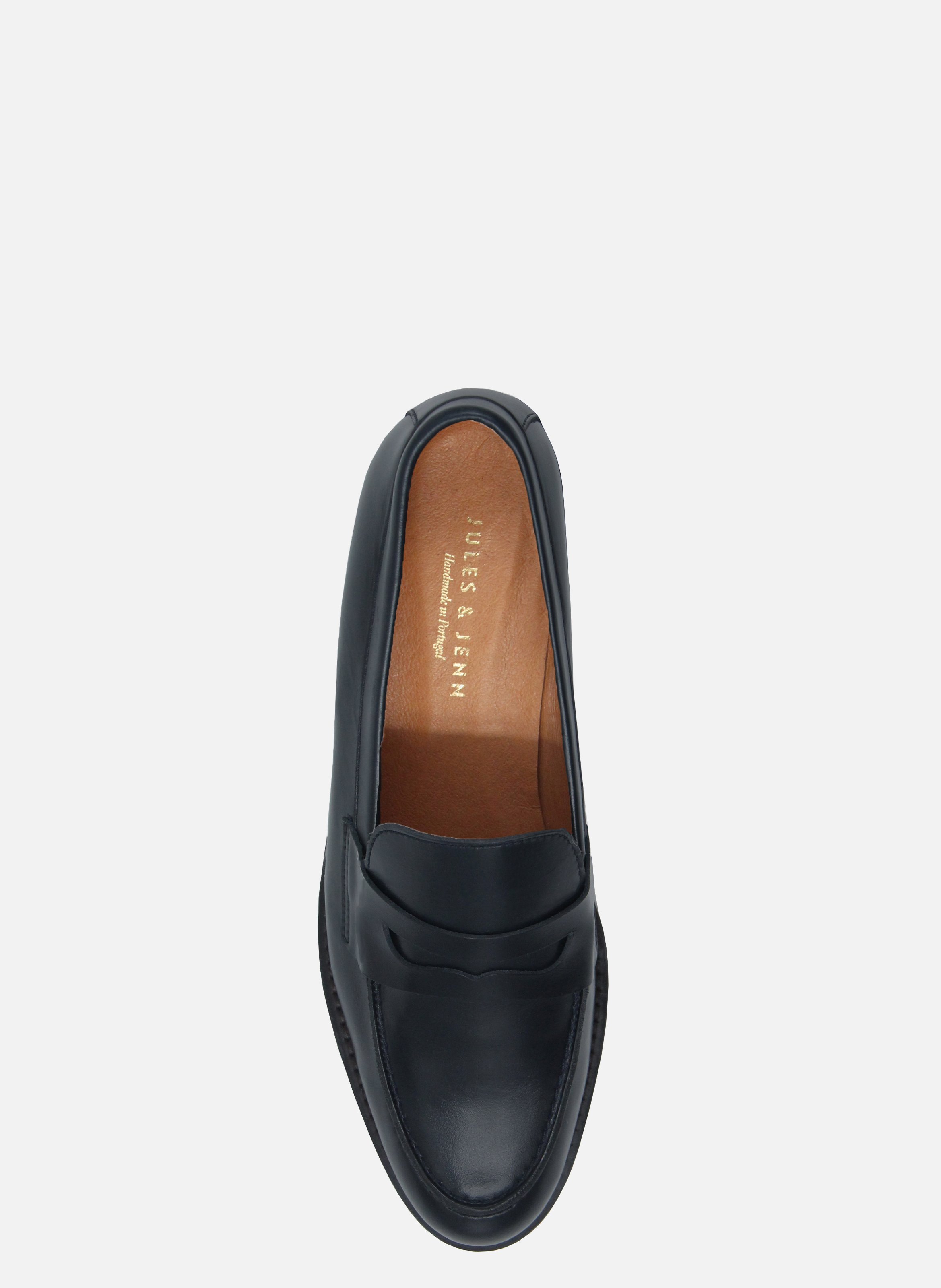 Leather loafers Blue