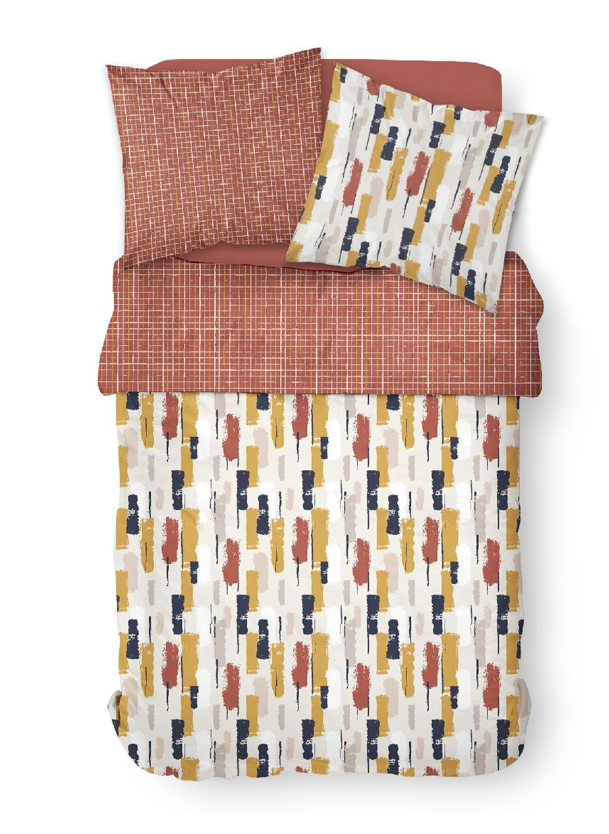 Printed cotton bedding set TODAY LINGE DE MAISON Red