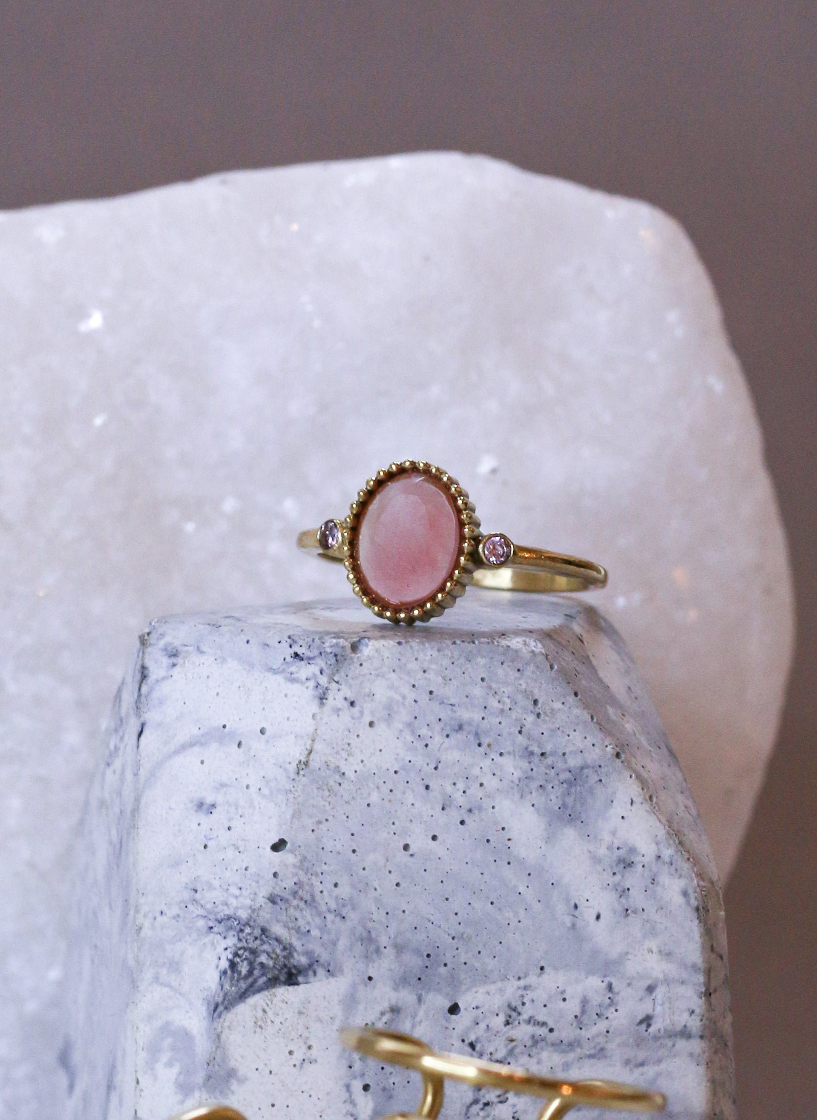Thin Thanatos ring AEC Paris Pink