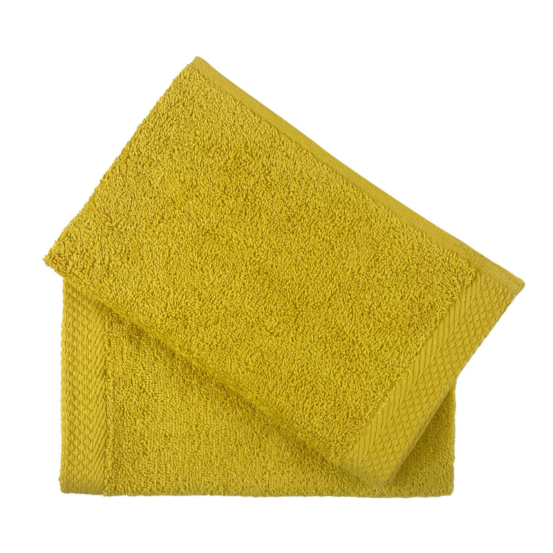 100% combed cotton hand towel COTON PUR Yellow