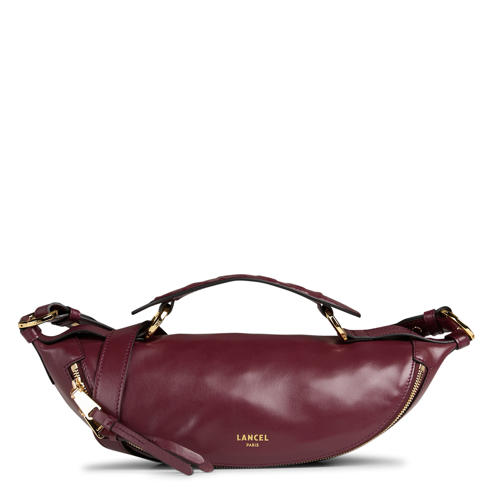 Sac bandoulière en cuir LANCEL Prune