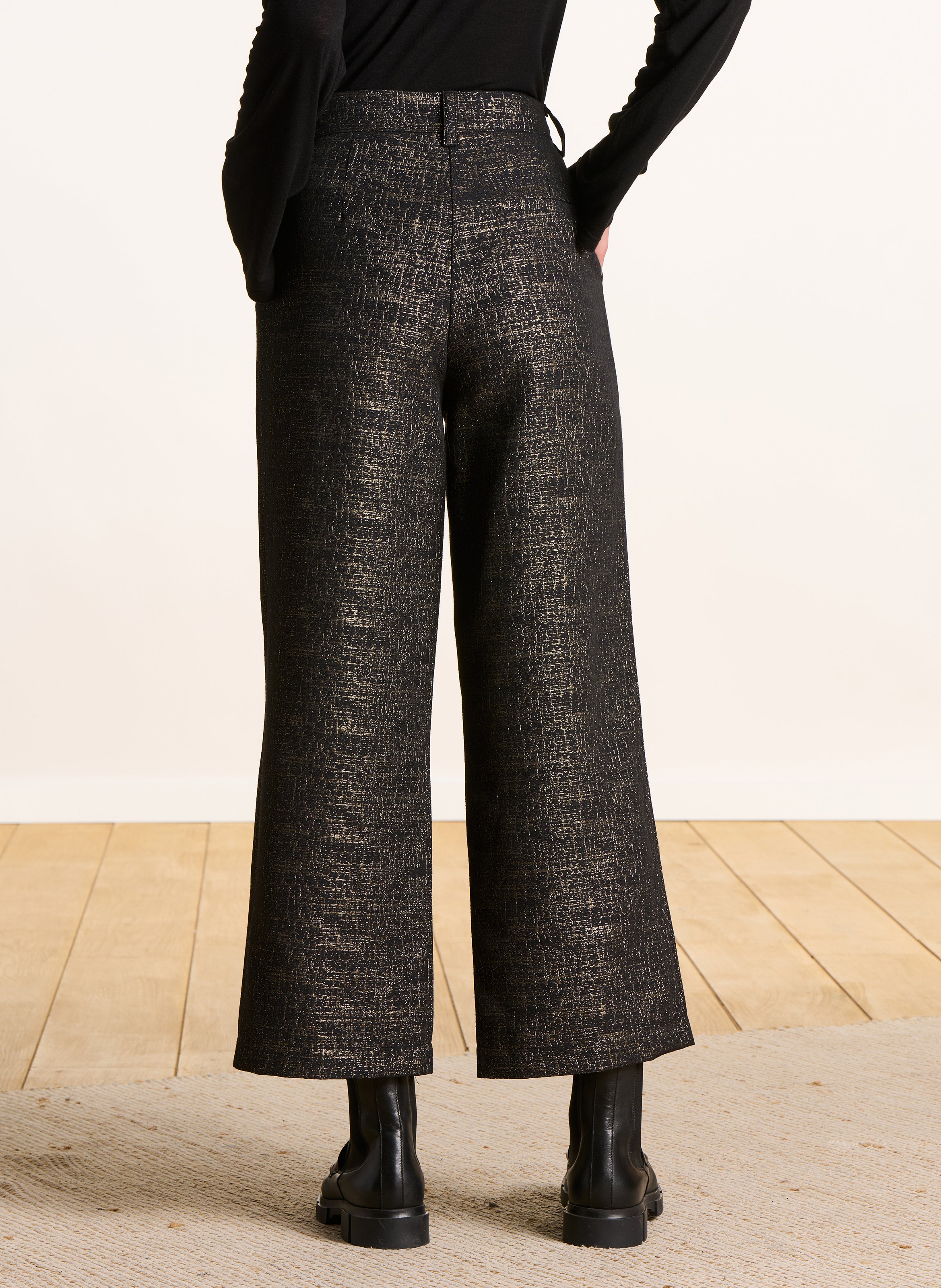 7/8-Hose aus gemischtem Baumwolljacquard LA FEE MARABOUTEE Schwarz