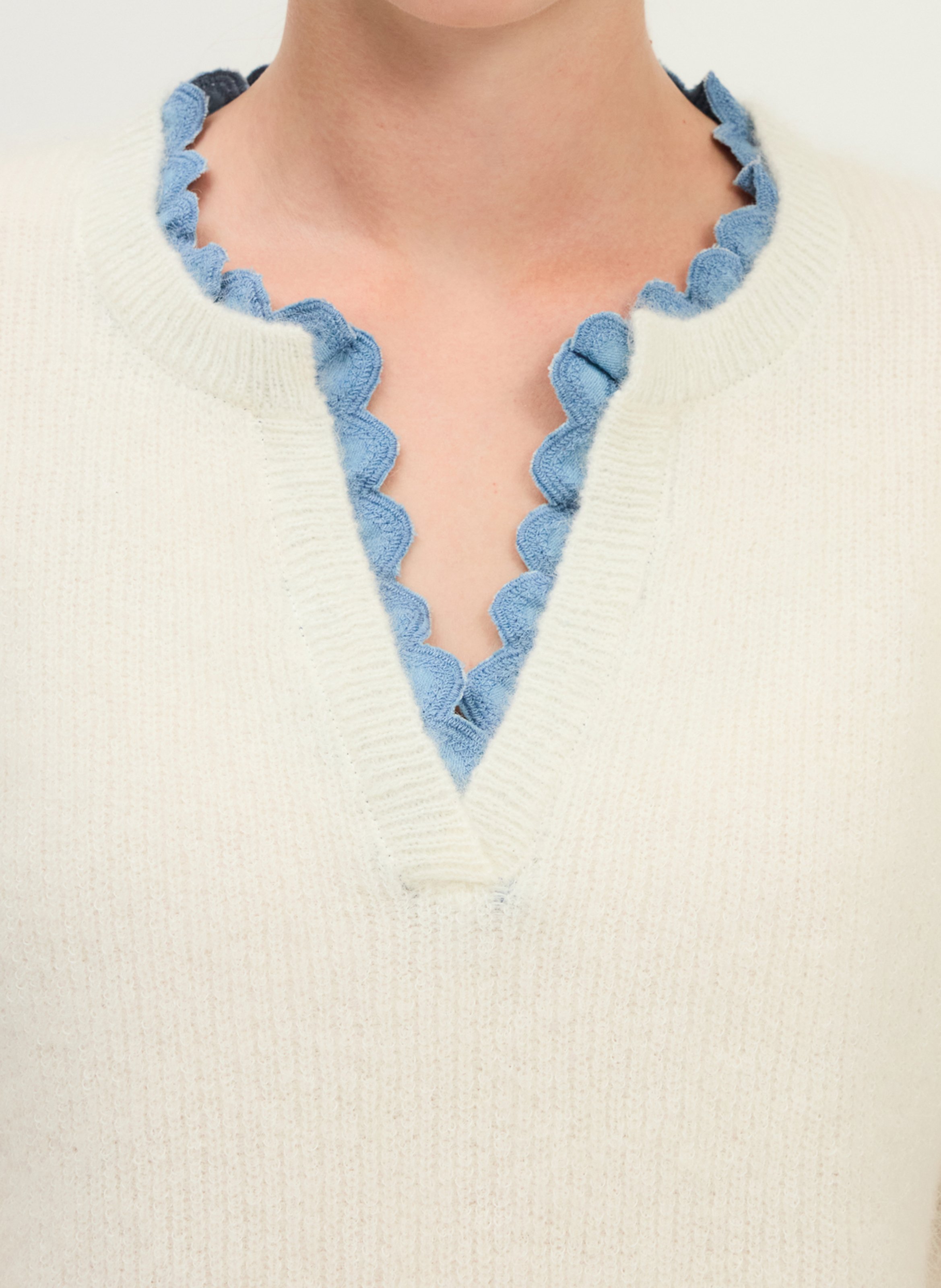 Grandad-collar sweater PABLO Beige