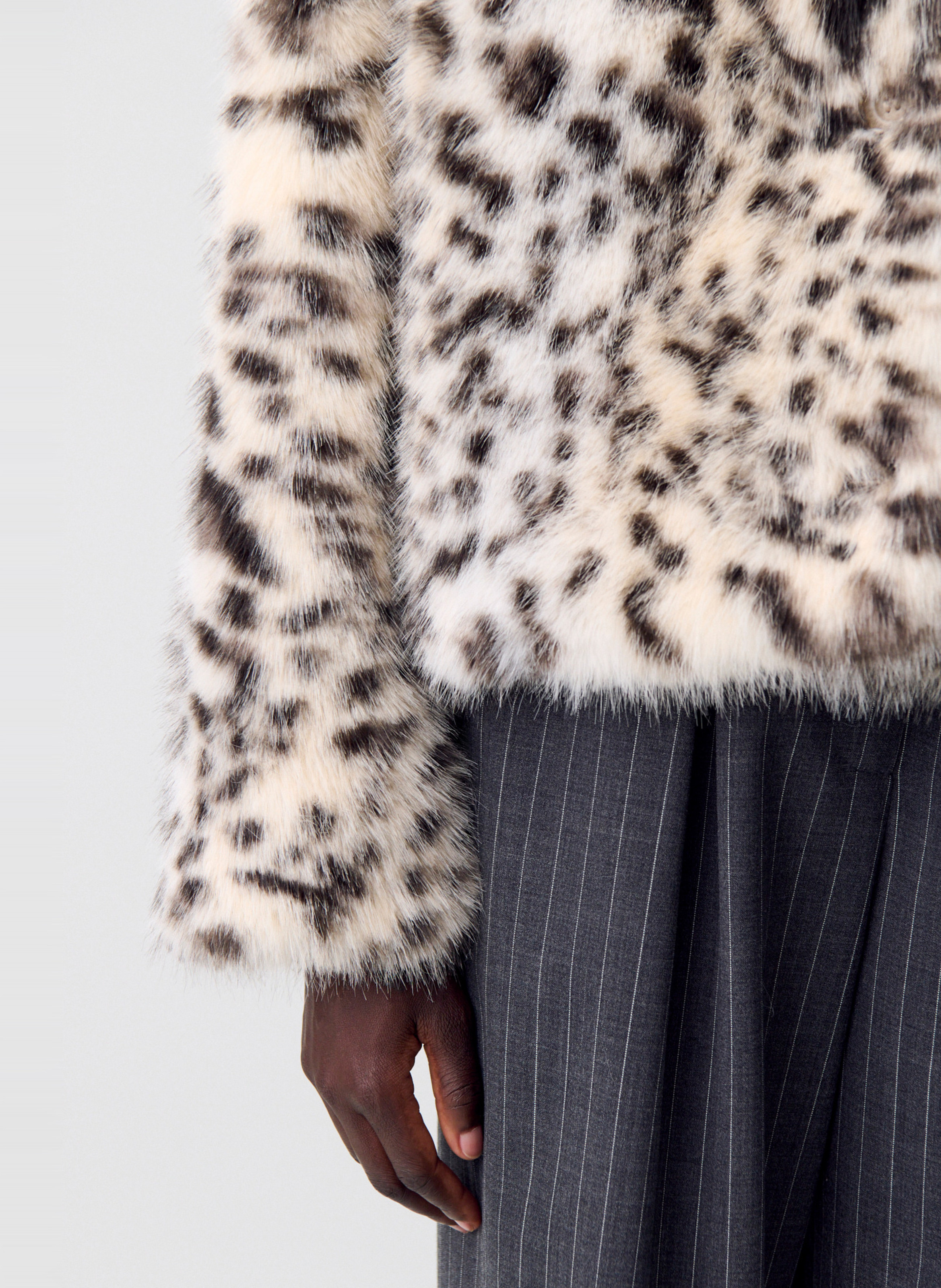 Manteau imprimé en fausse fourrure CLAUDIE PIERLOT Multicolore