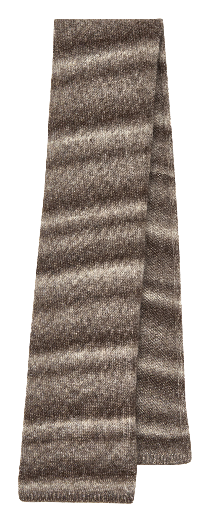 Gestreifter Schal aus Wollmix Braun