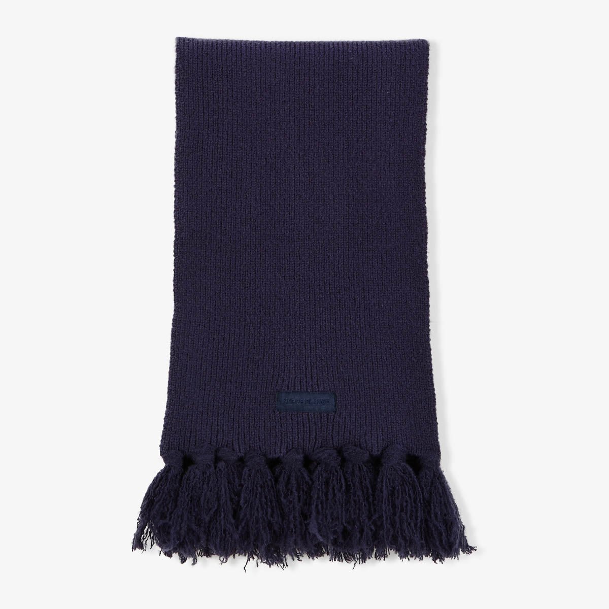 Solid fringe scarf SERGE BLANCO Blue