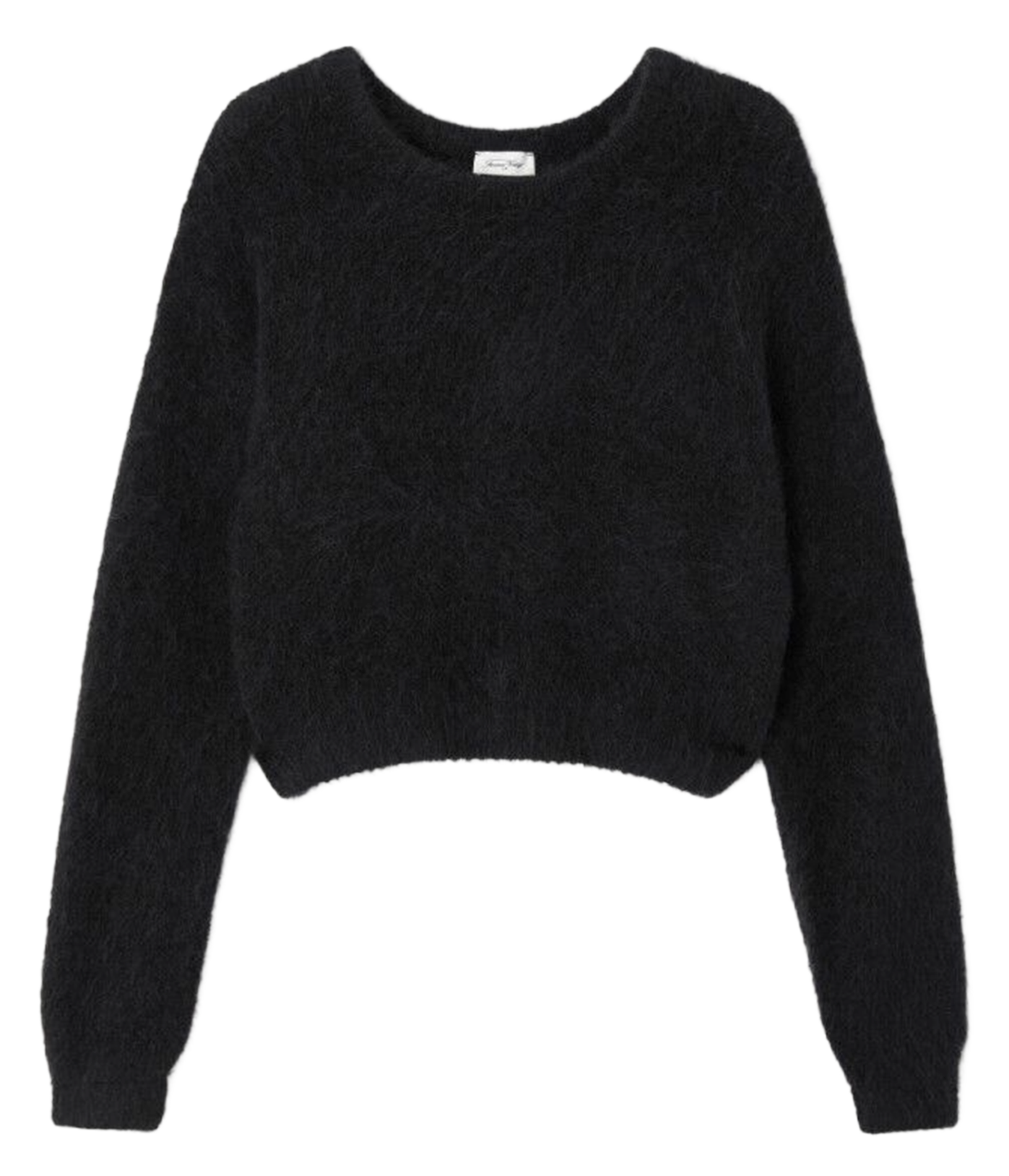 Pull oversize col rond en laine mélangée AMERICAN VINTAGE Noir