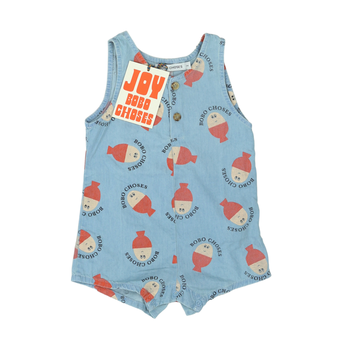 Blue Baby Romper - 6 months BOBO CHOSES - Seconde Main Blue