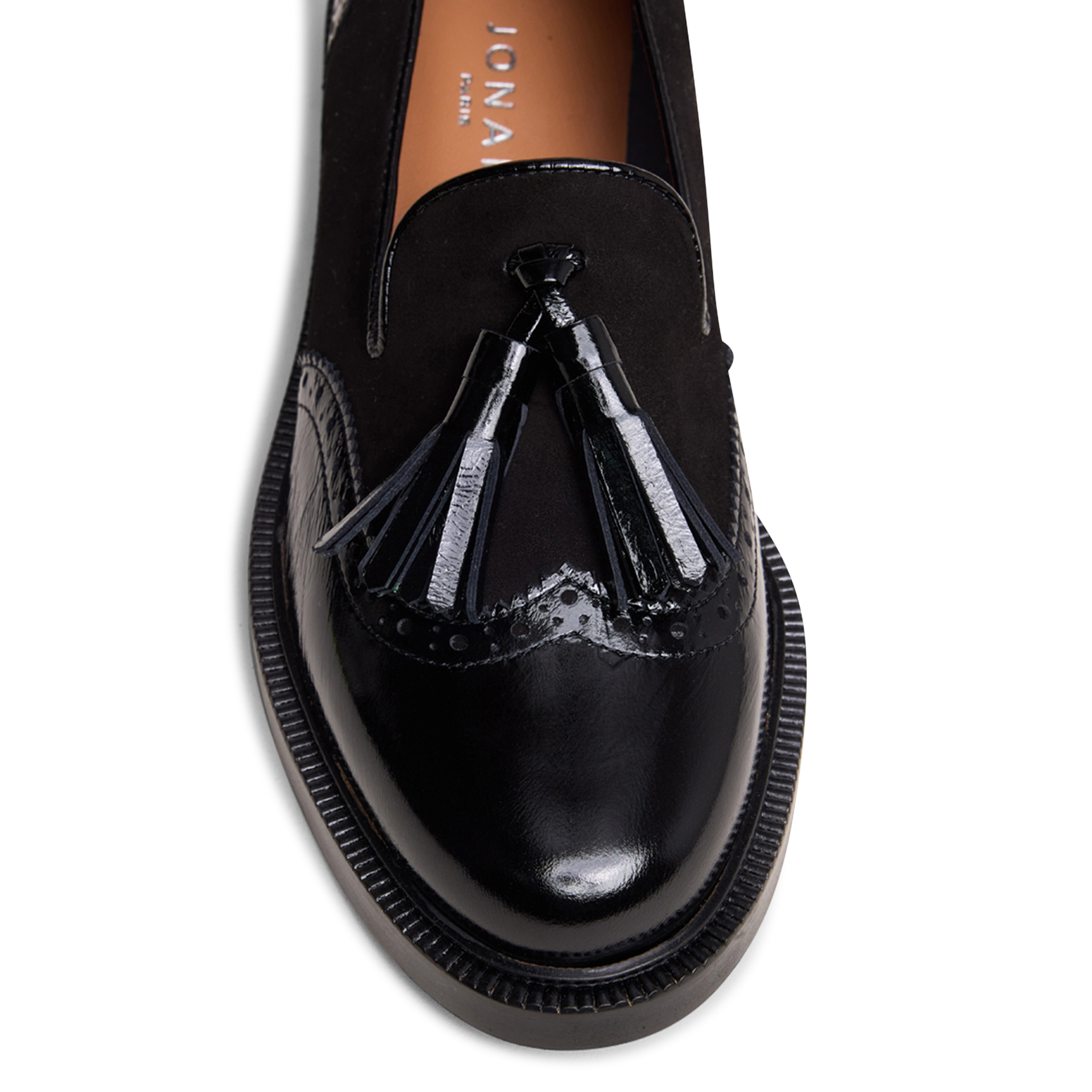 Mocassins en cuir verni JONAK Noir