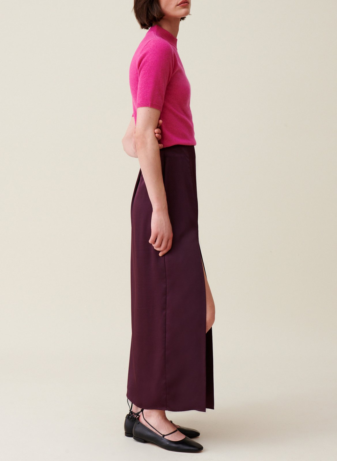 Long straight skirt CLAUDIE PIERLOT Red