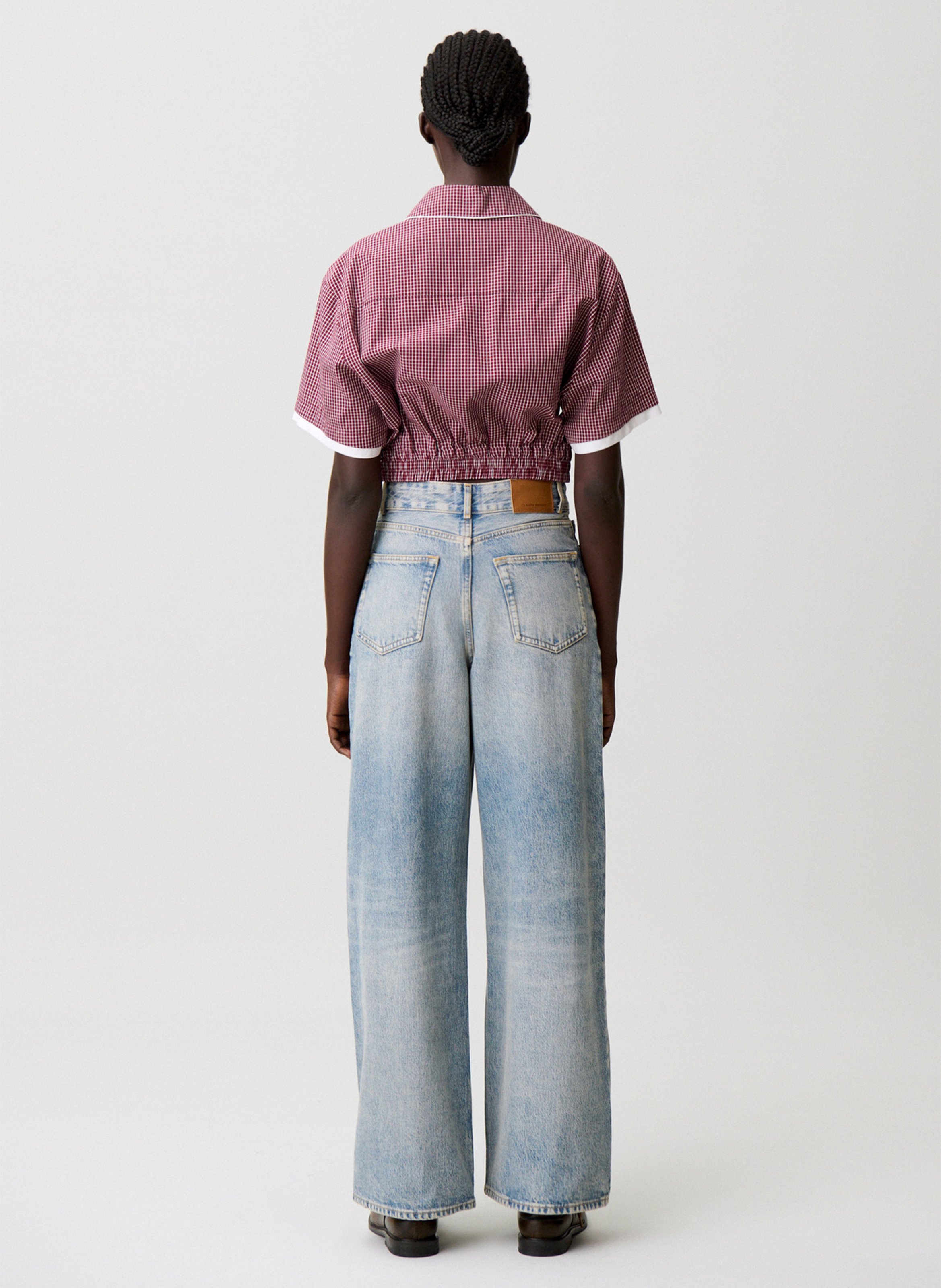 Jean évasé en coton CLAUDIE PIERLOT Bleu