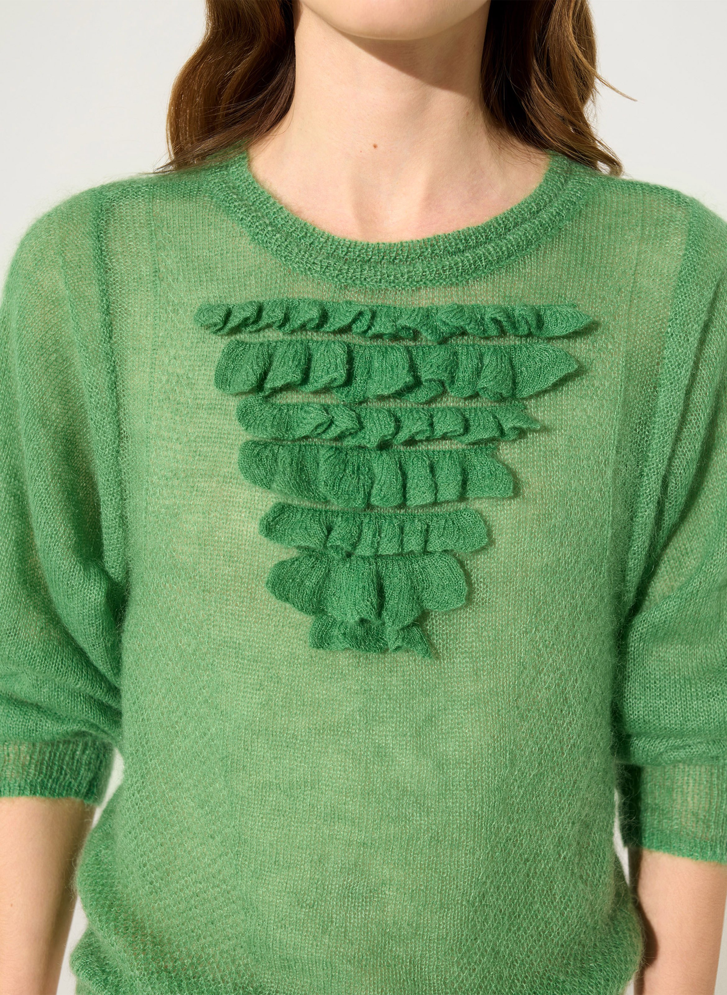 High-neck sweater COTELAC Green