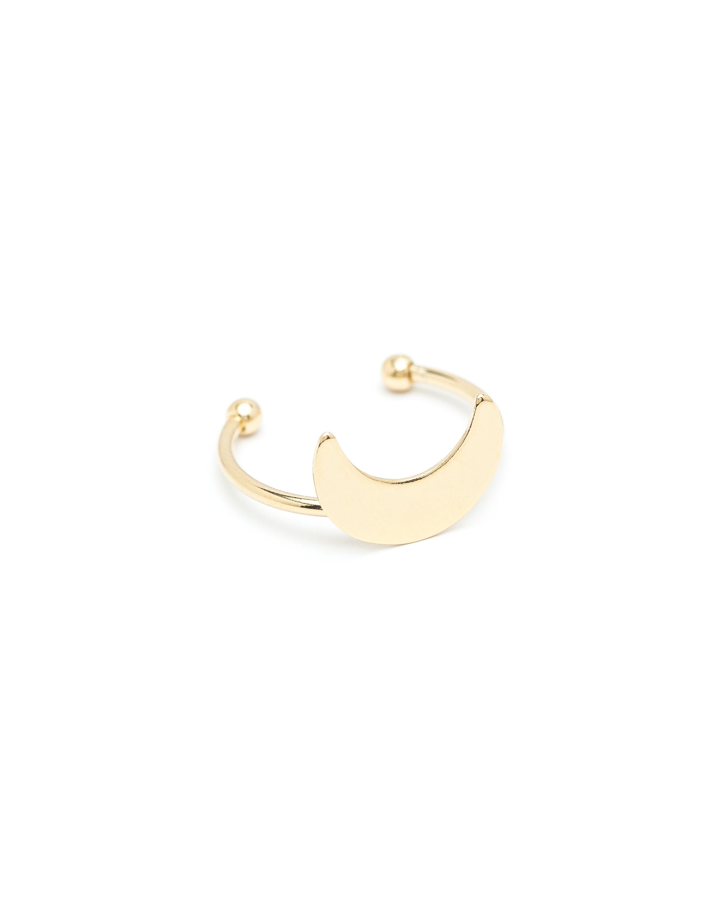 Gold-plated moon ring GoldenMONSIEUR SIMONE