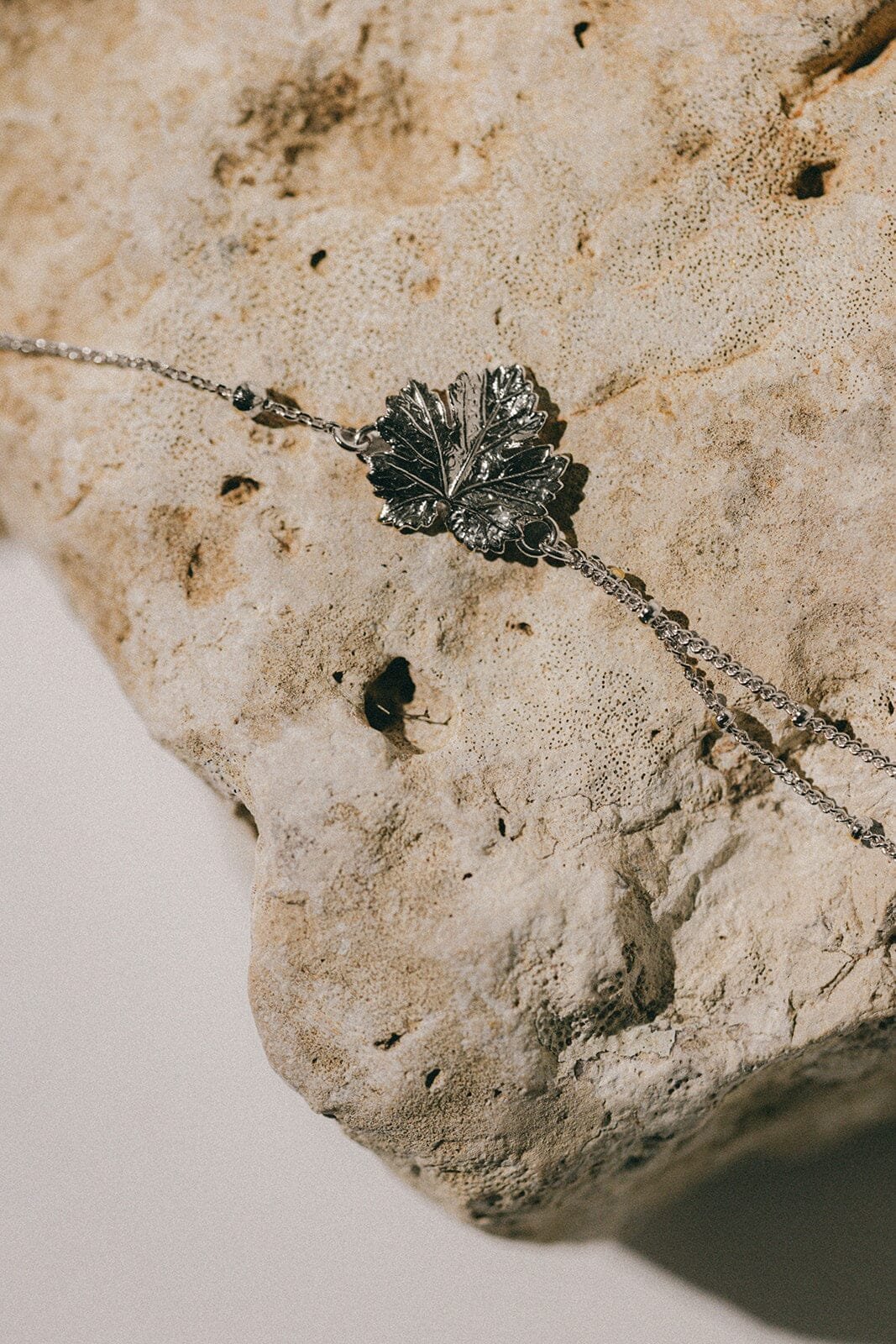 Gold-plated leaf bracelet MONSIEUR SIMONE Silver