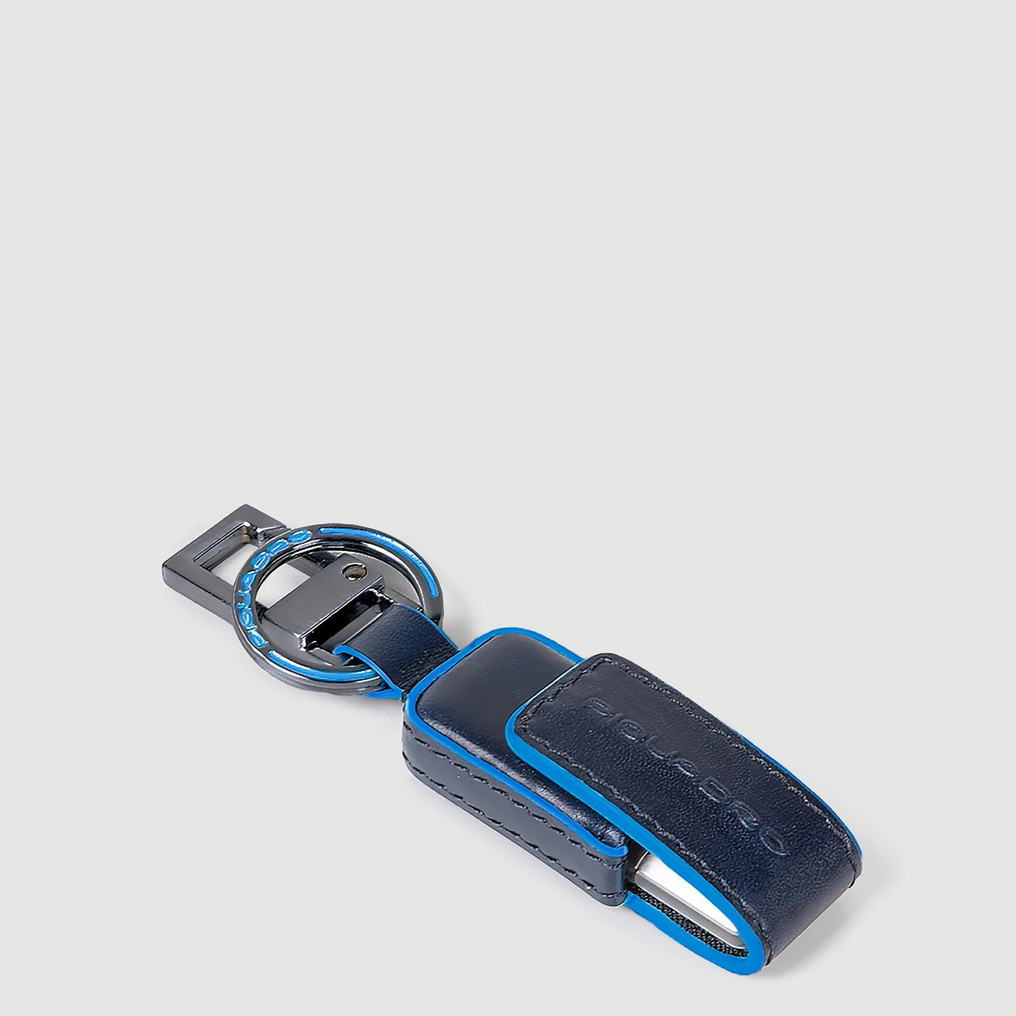 Keychain with 256GB USB flash drive PIQUADRO Blue