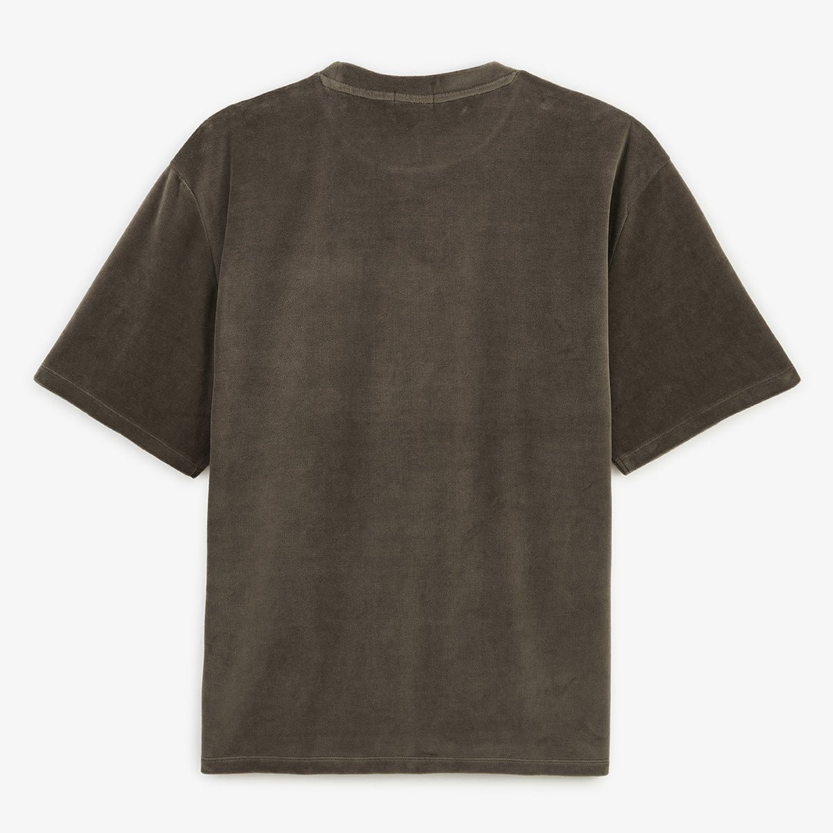 Round neck terry cloth t-shirt SERGE BLANCO Brown