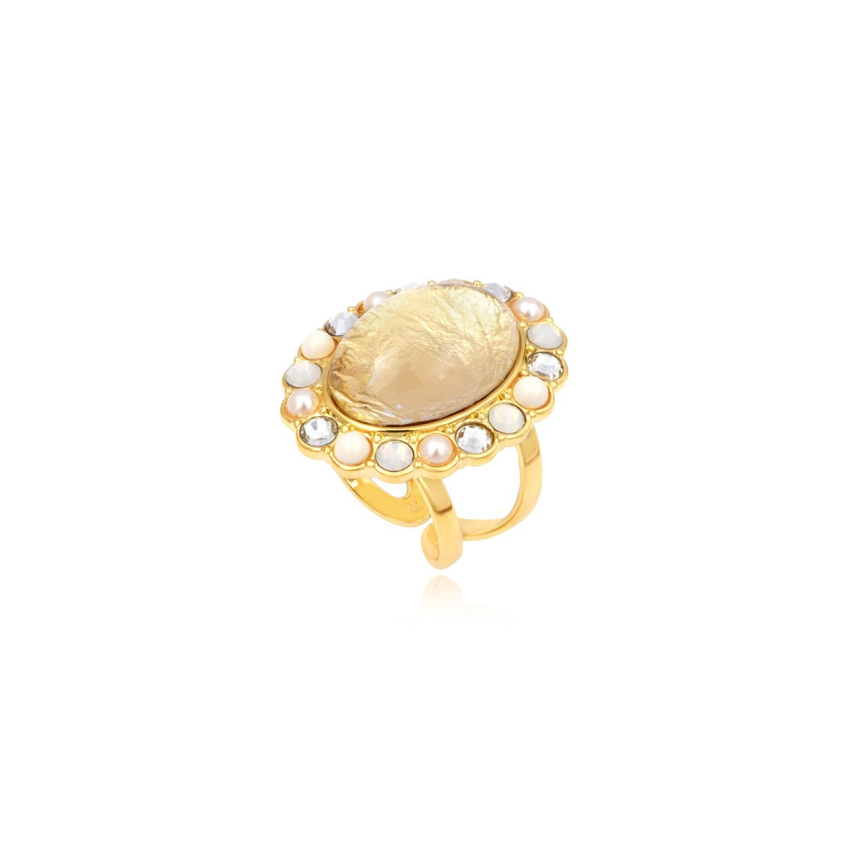 Adjustable gold plated SATELLITE PARIS White