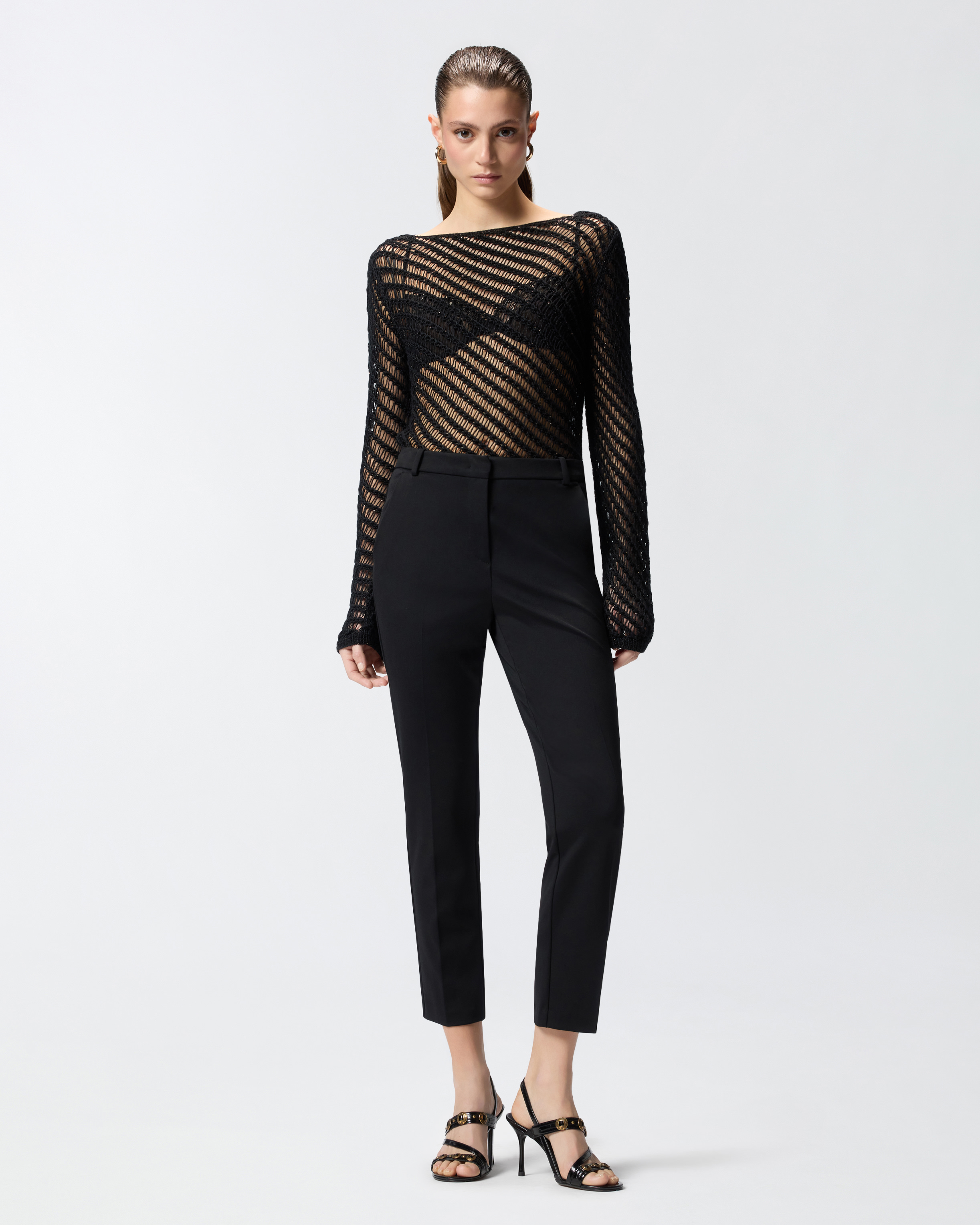 Pantalon jambe droite PINKO Noir