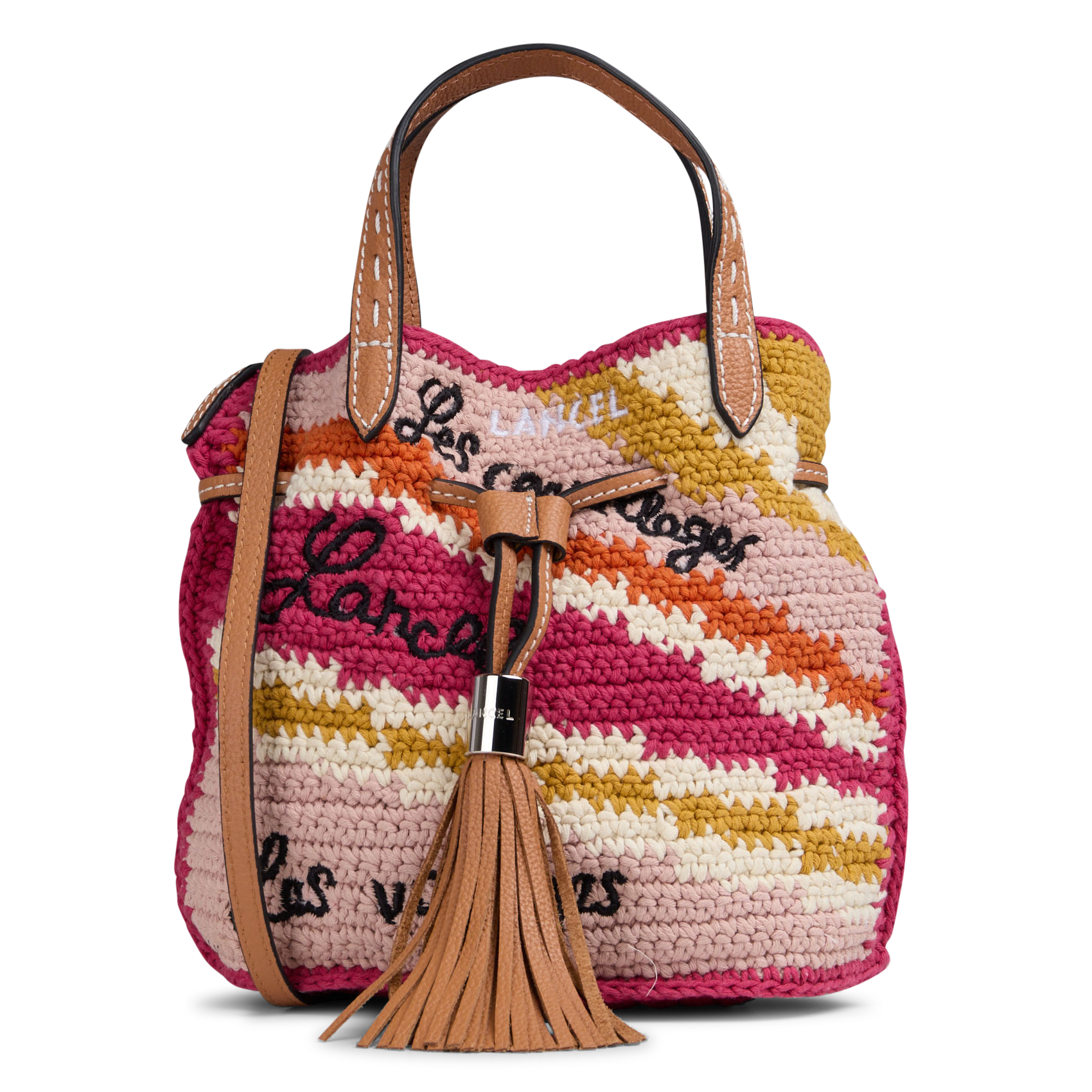 Sac sceau imprimé à broderies LANCEL Multicolore