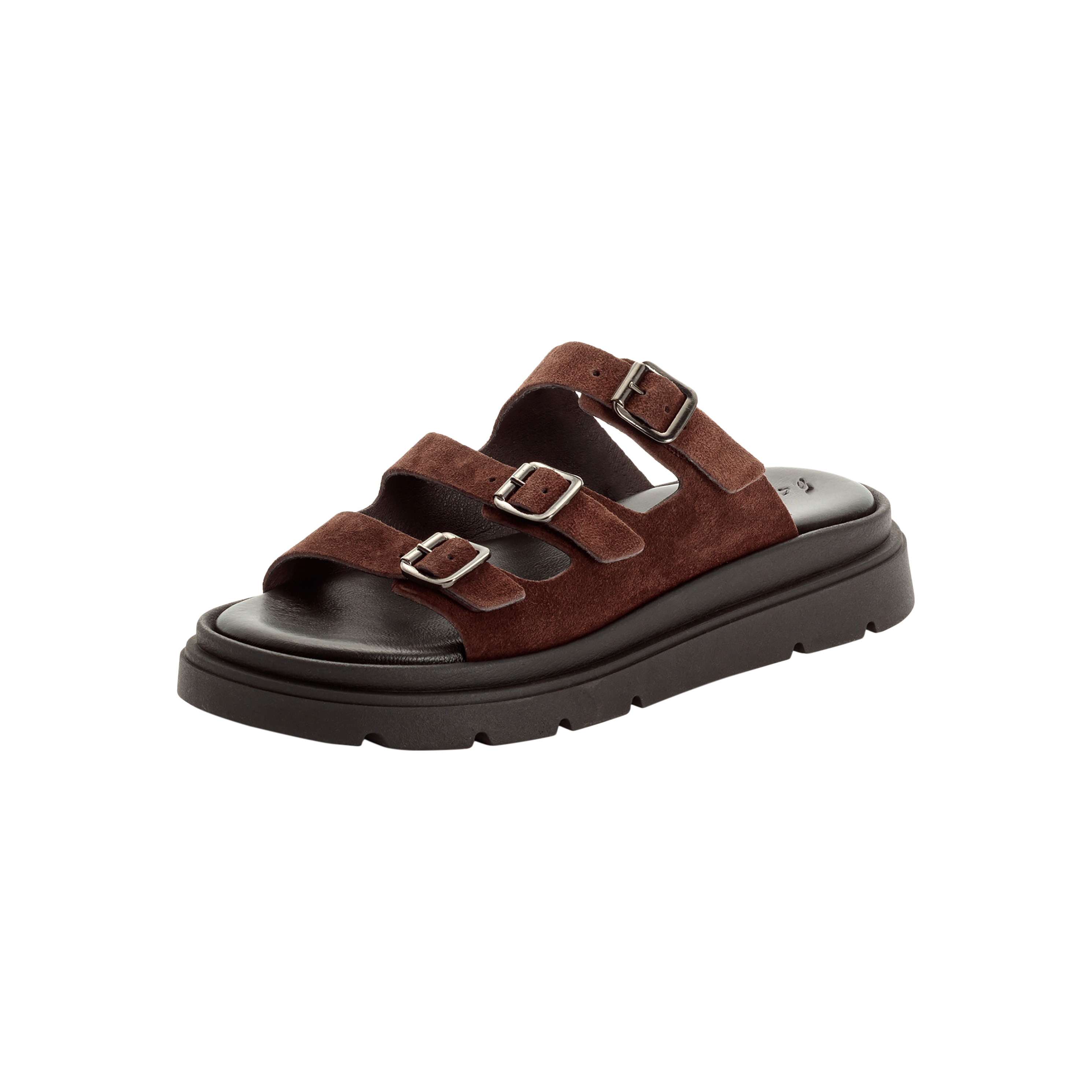 Leather mules TAMARIS Brown