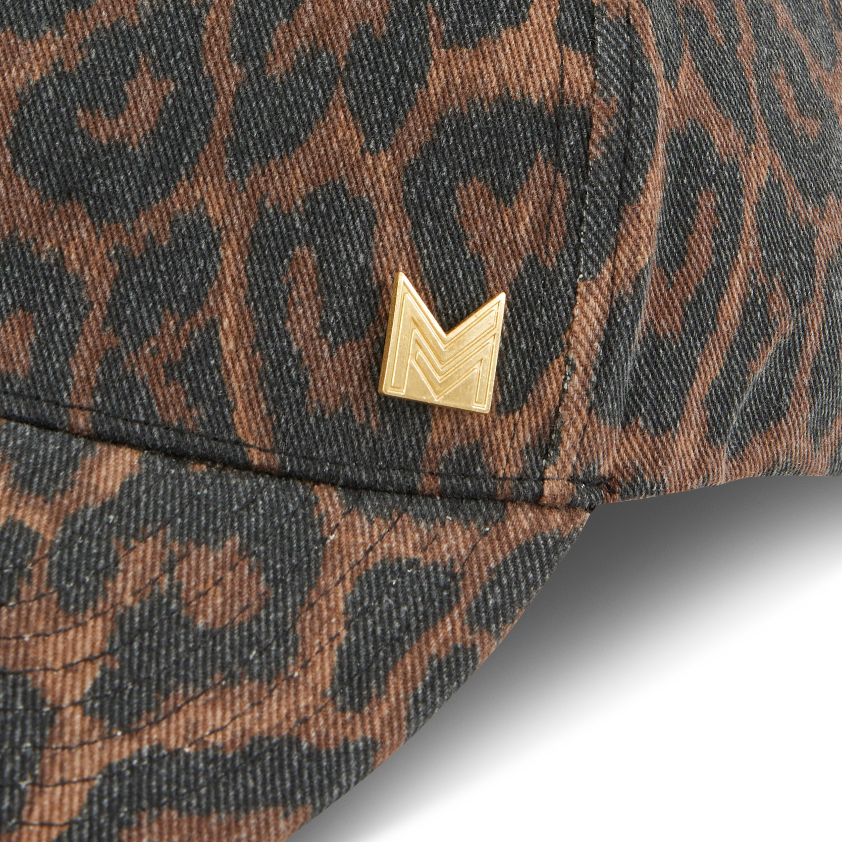 Casquette à imprimé léopard MKT Marron