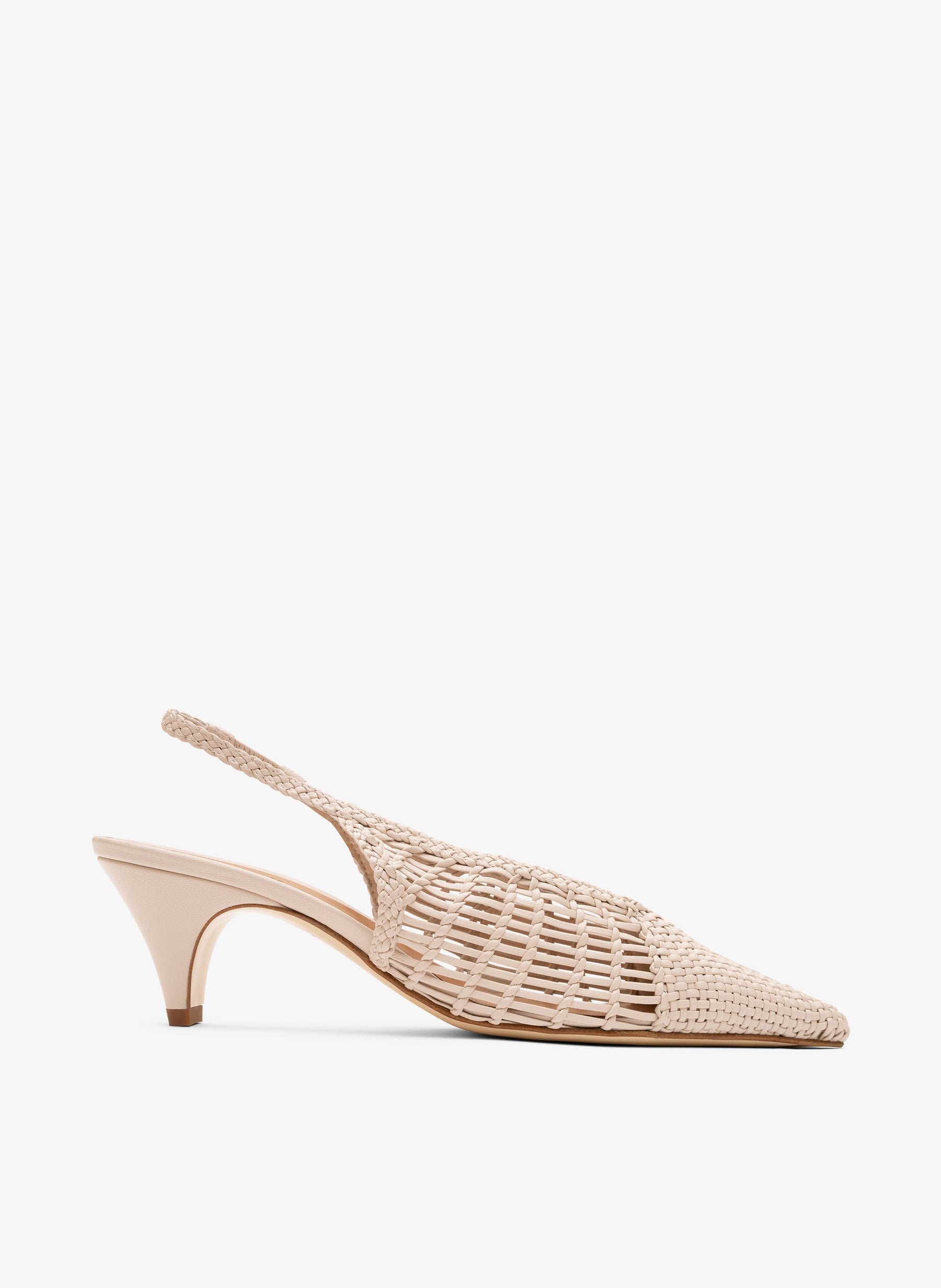 Braided nappa leather slingback PARALLELE PARIS White