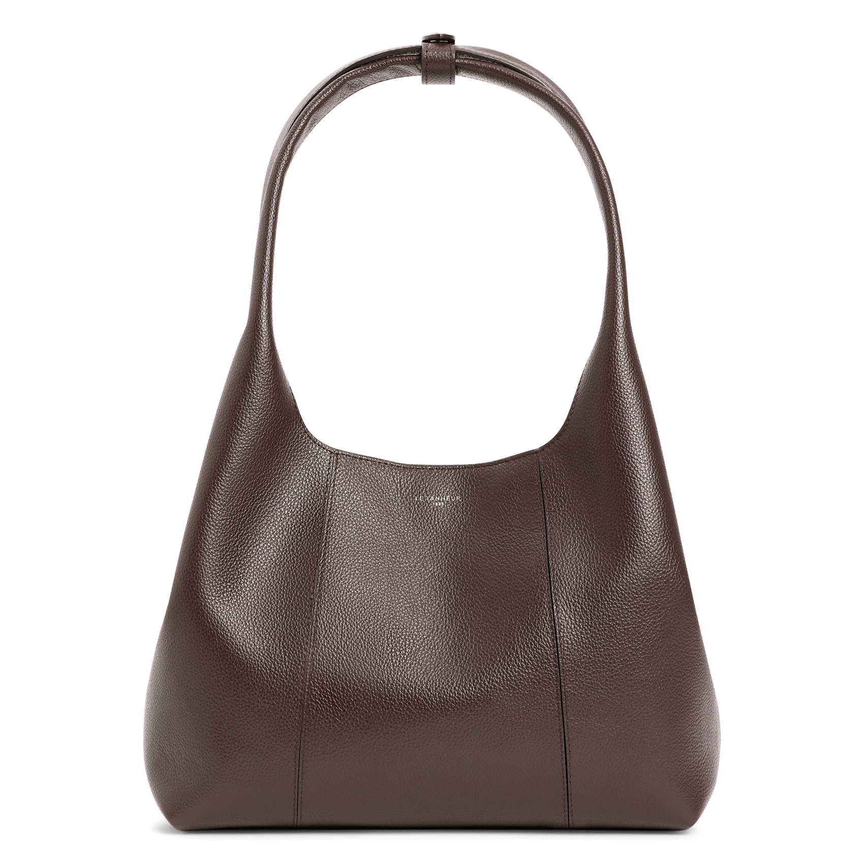 Sac porté épaule en cuir grainé LE TANNEUR Marron