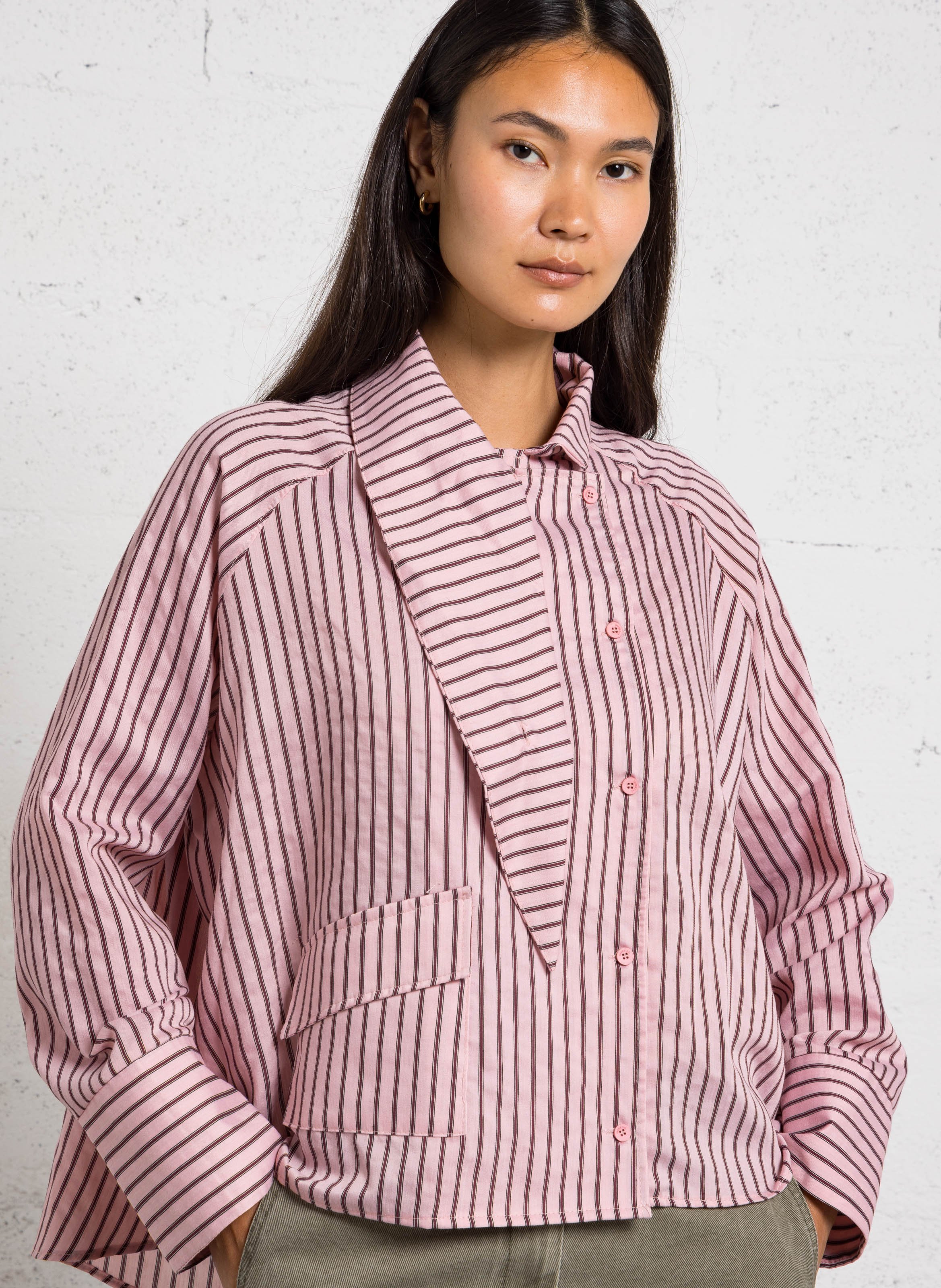 Chemise asymétrique col montant IMPERIAL