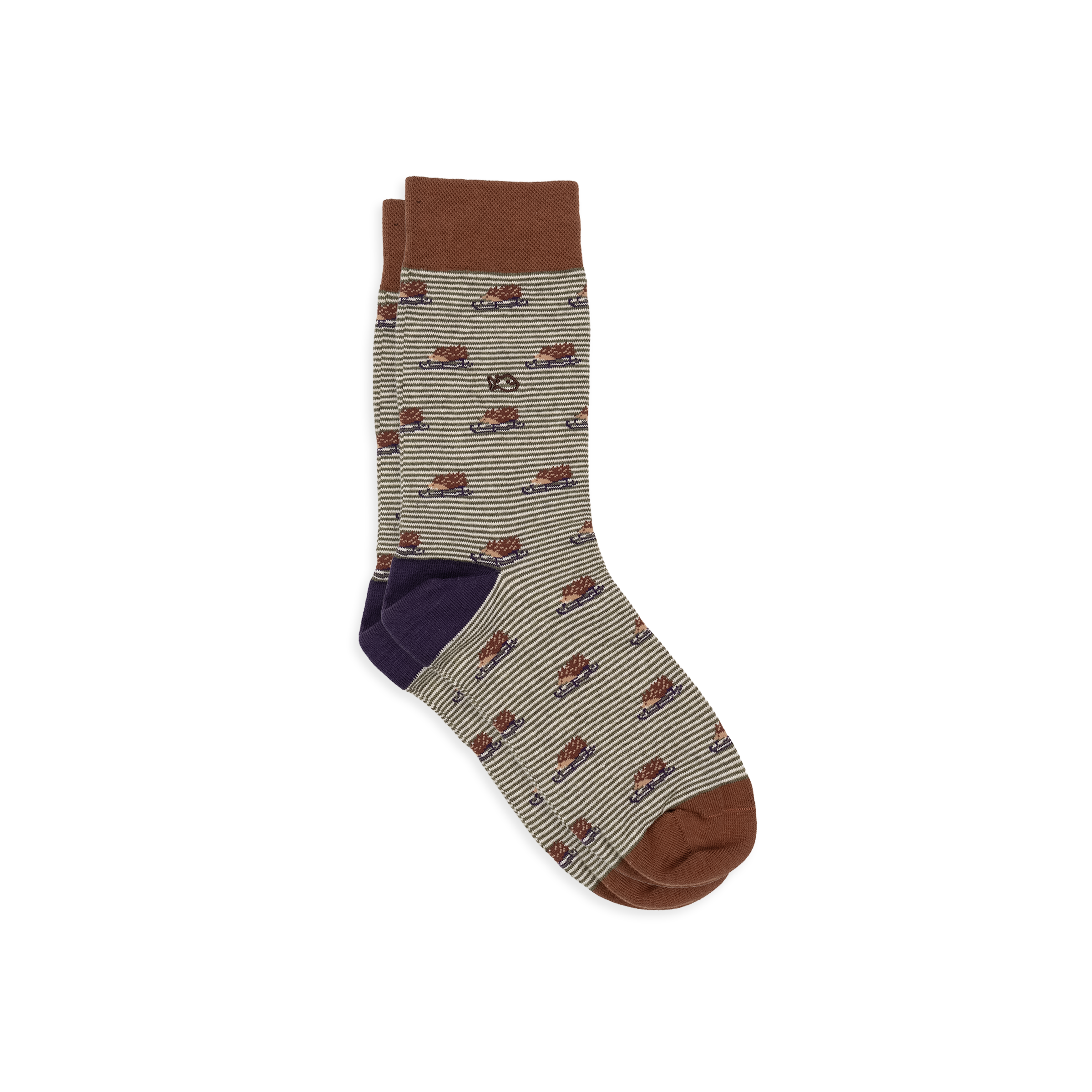 Combed Cotton Animal Socks BILLYBELT Khaki