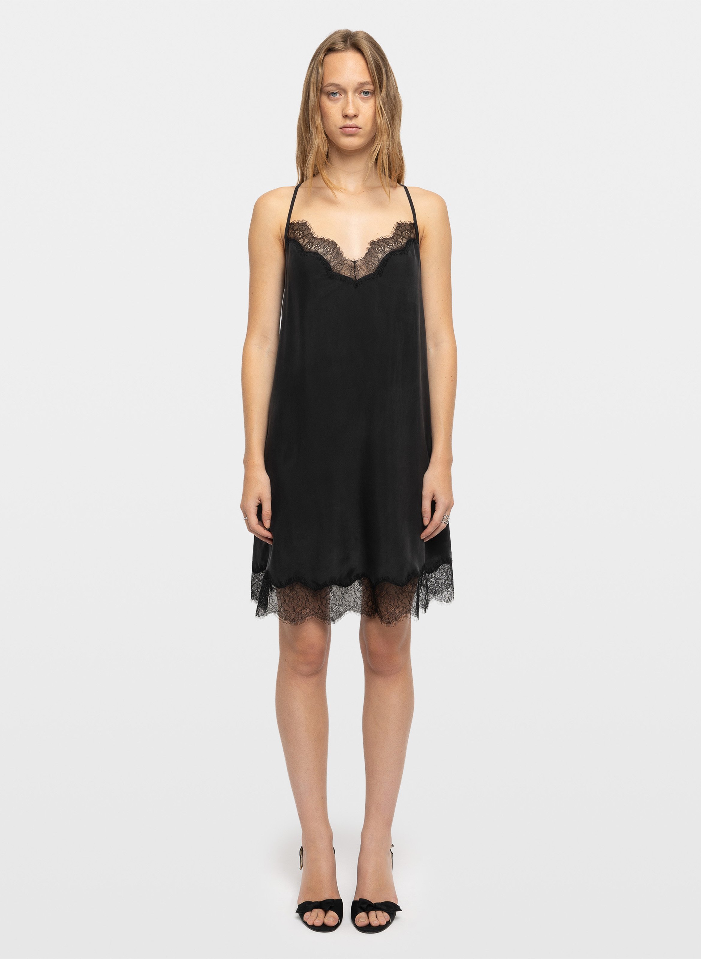 Kurzes weites Seidenkleid ZADIG&VOLTAIRE Schwarz