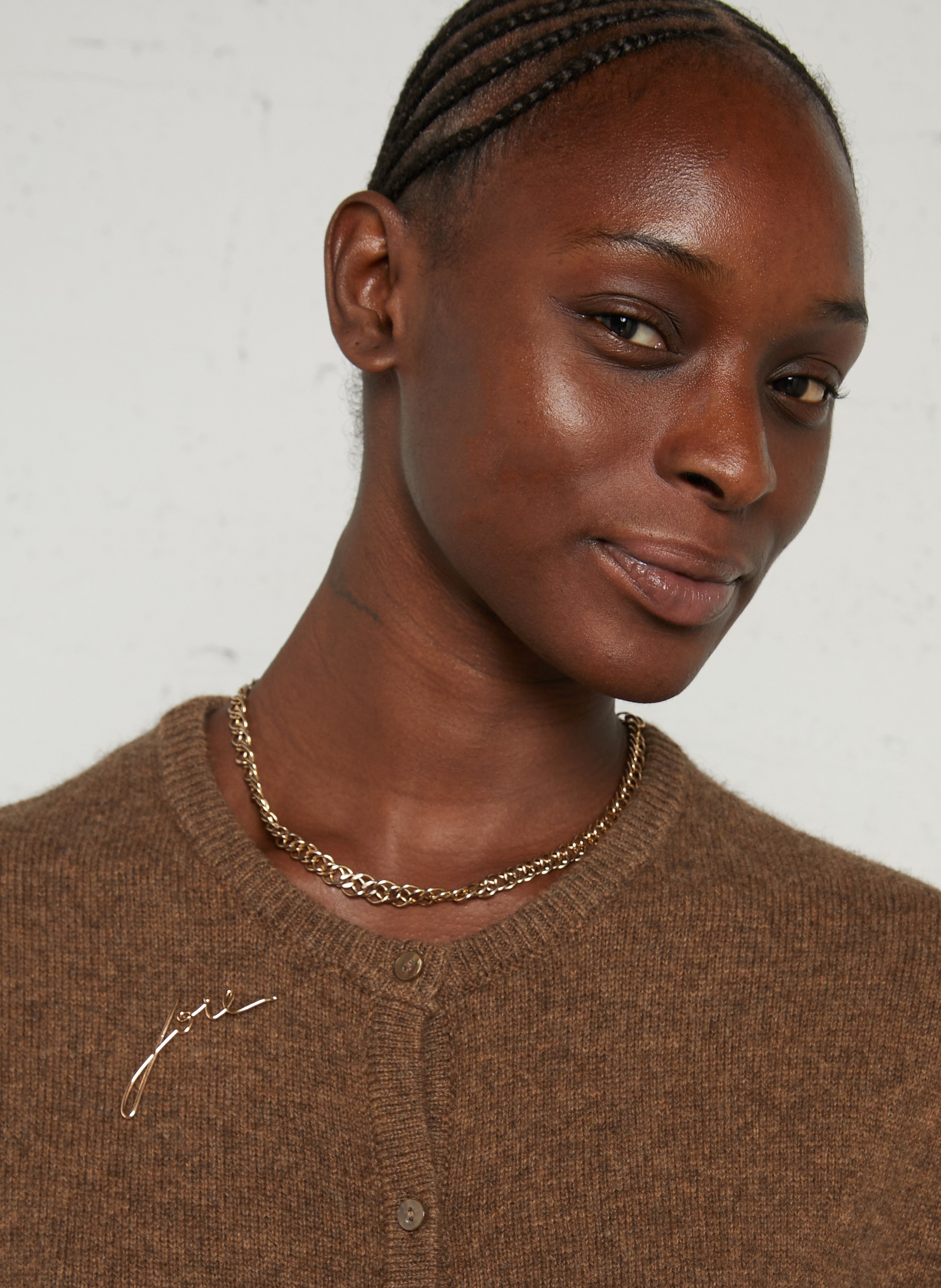 Flower brooch DES PETITS HAUTS Golden