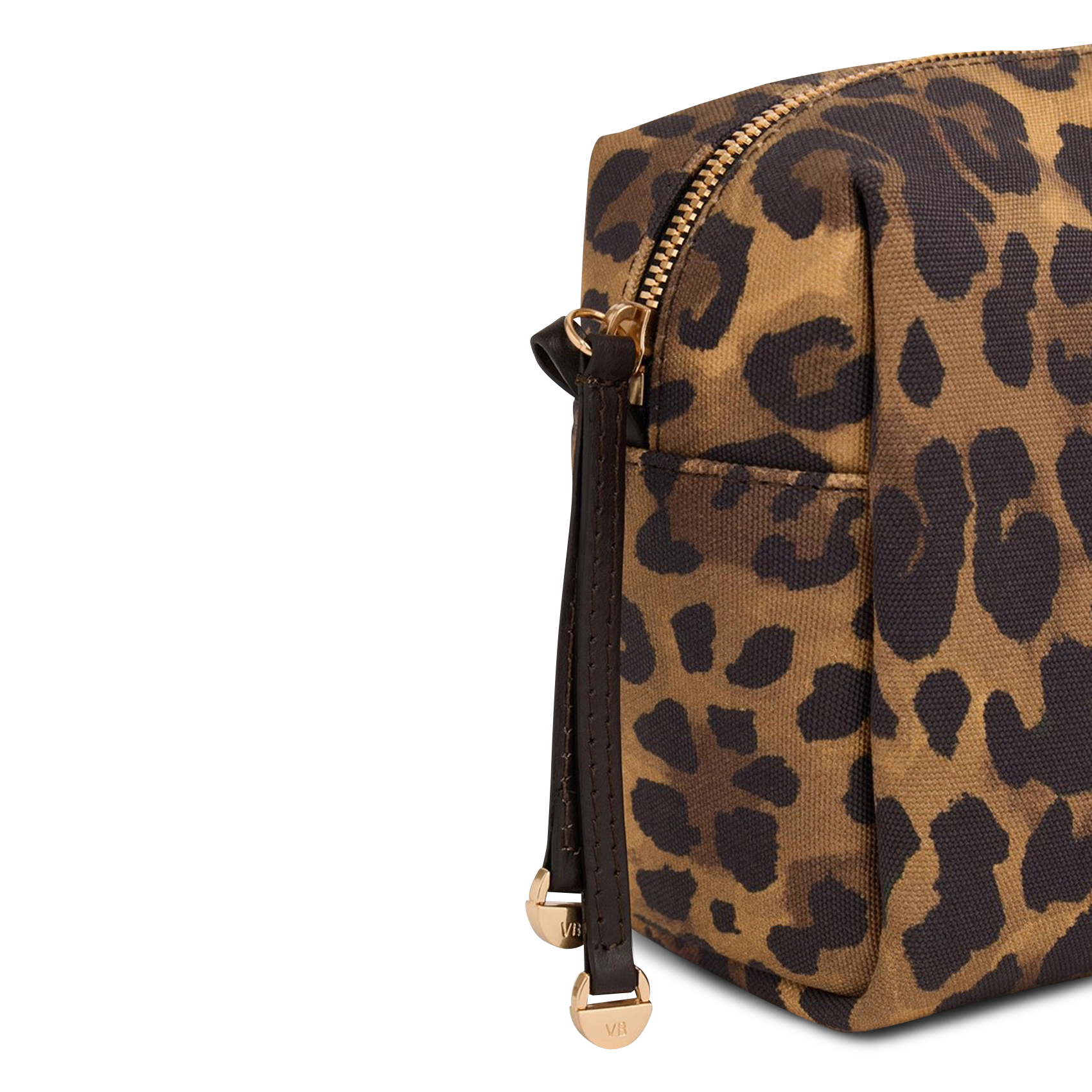Trousse zippée léopard VANESSA BRUNO Marron