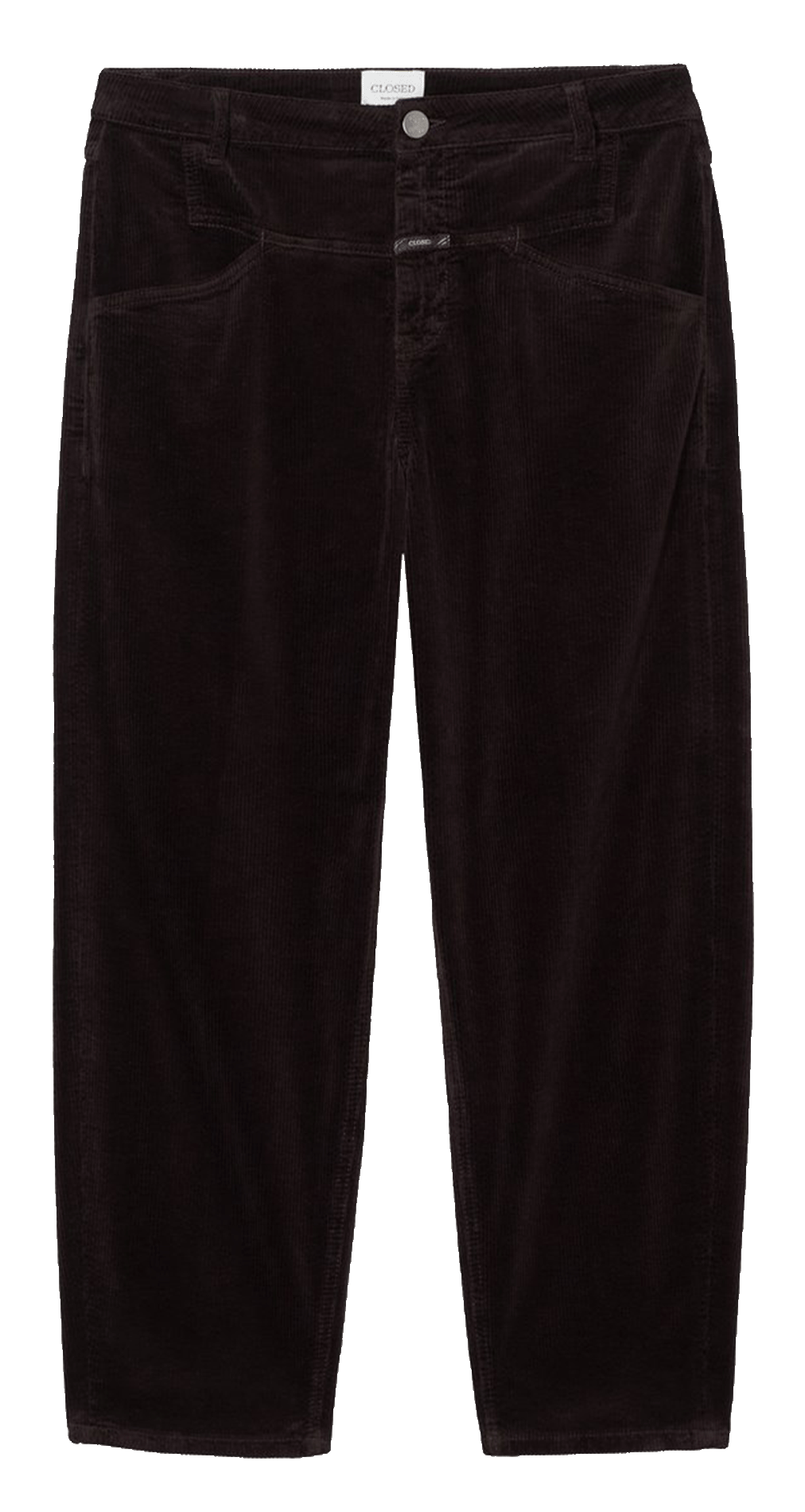 Cotton-blend wide cropped trousers CLOSED Purple