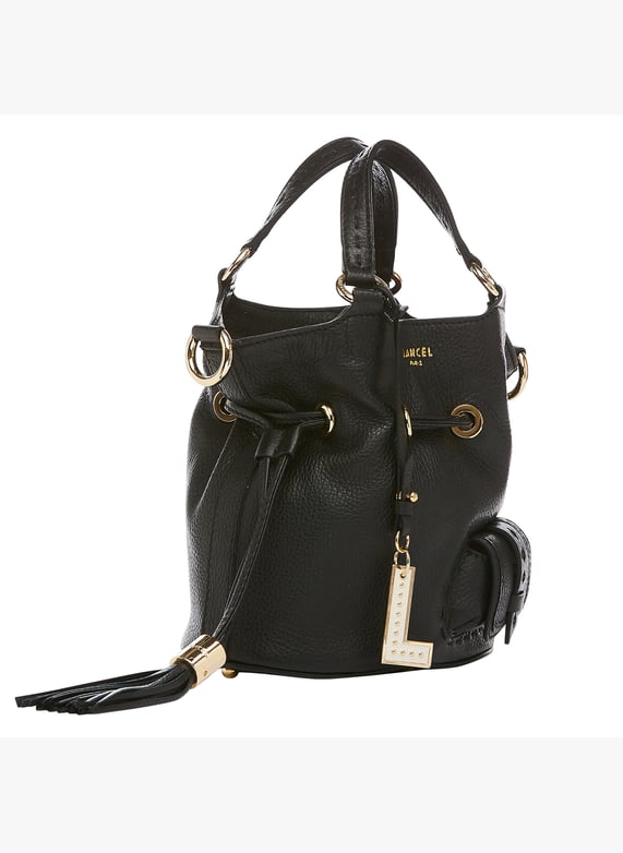 Grained leather bucket bag Noir Lancel Women Place des Tendances