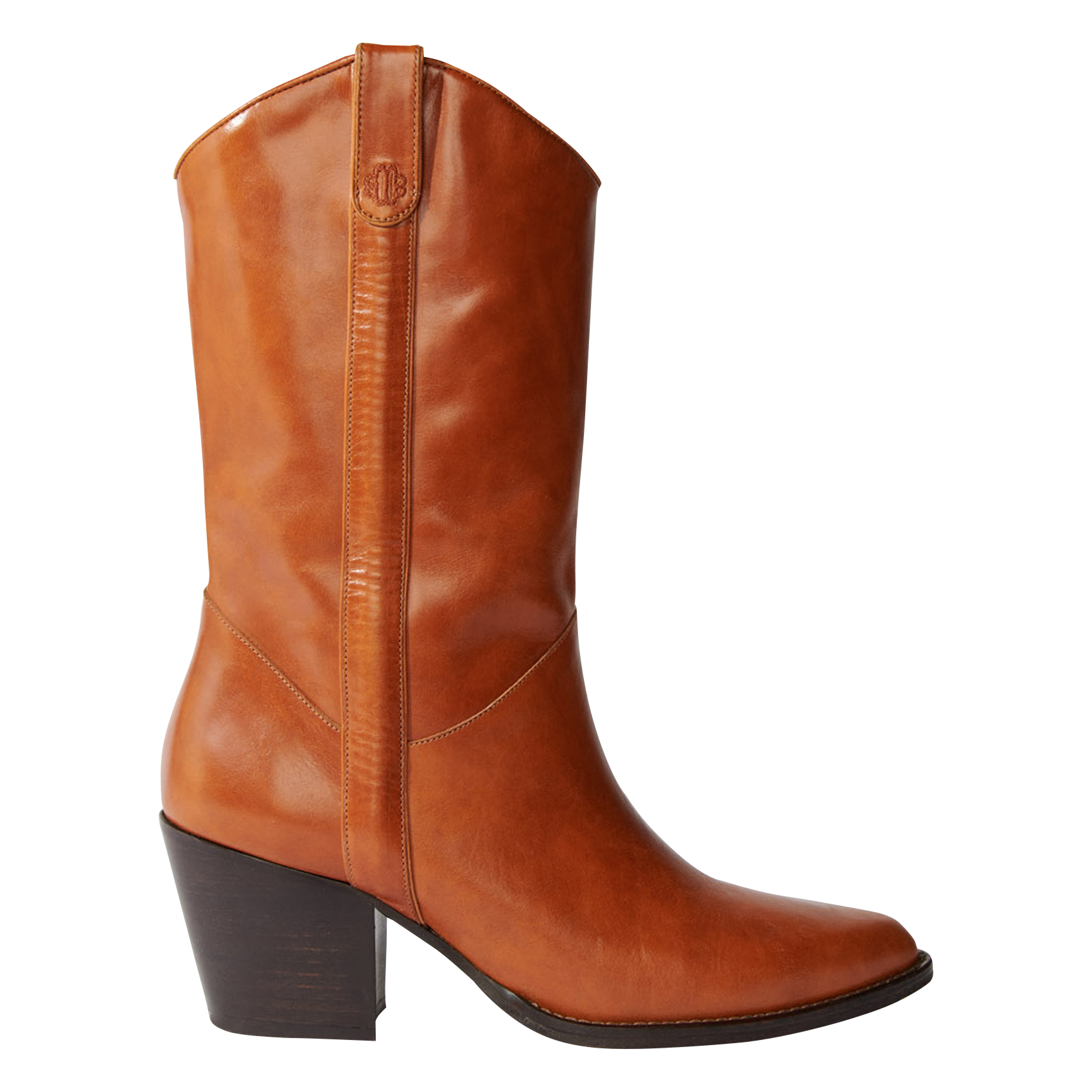 High heel boots woman heel 5 cm dark brown leather | Barca Stores