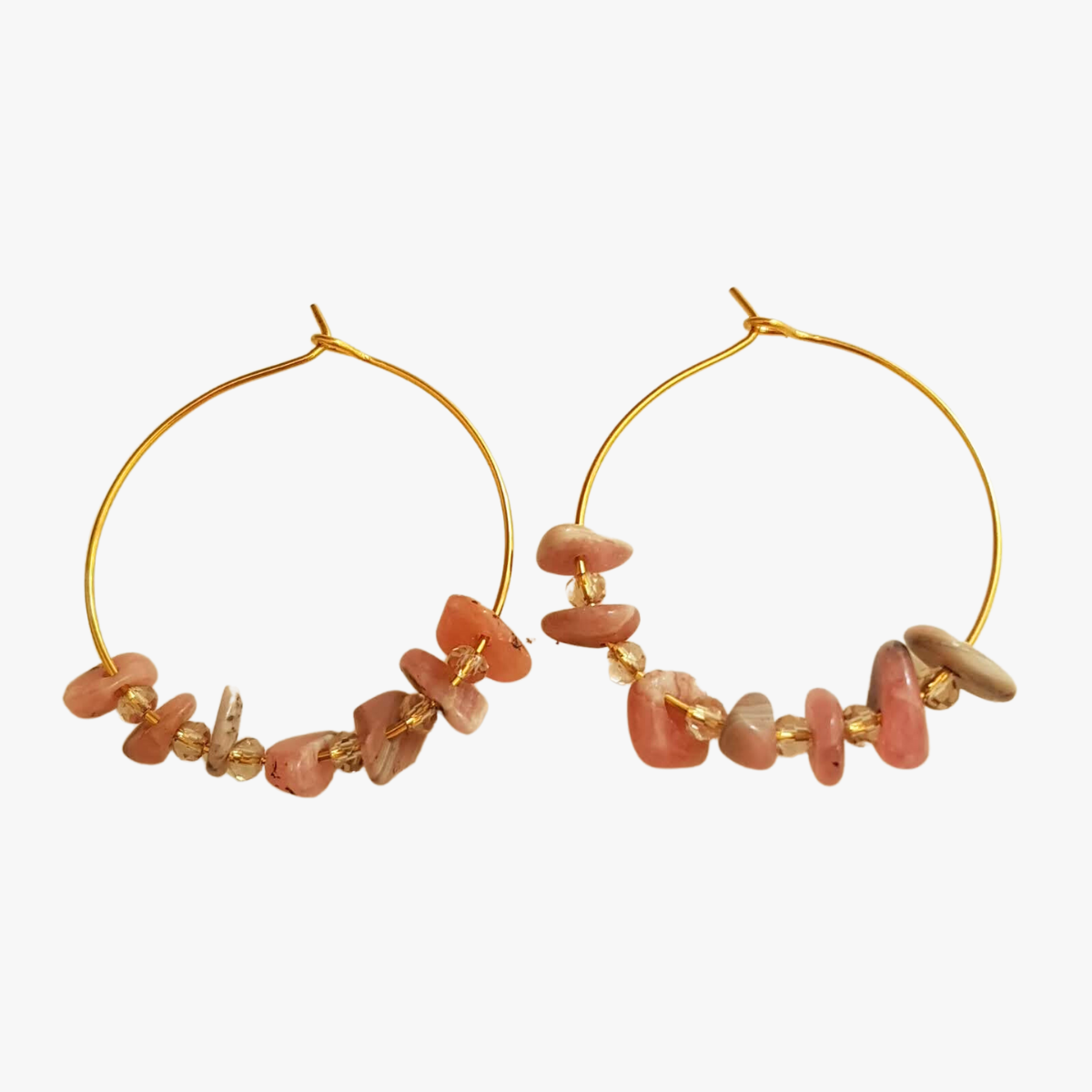 Rhodochrosite earrings GINANDGER Blue