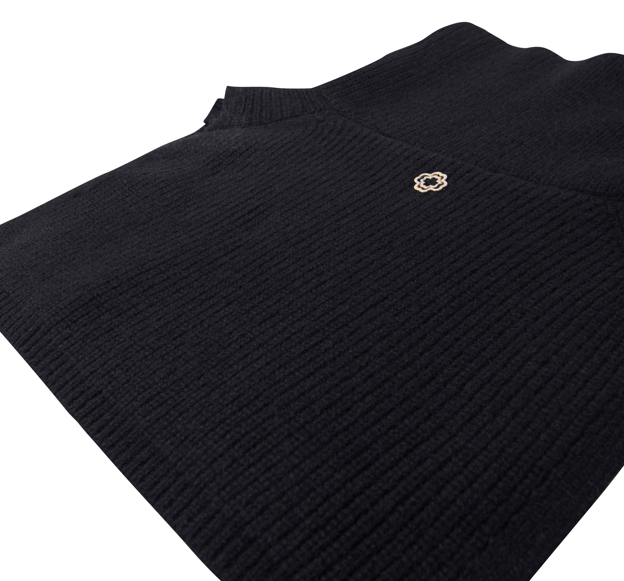 Afneembare coltrui van gemengde wol MAJE Zwart