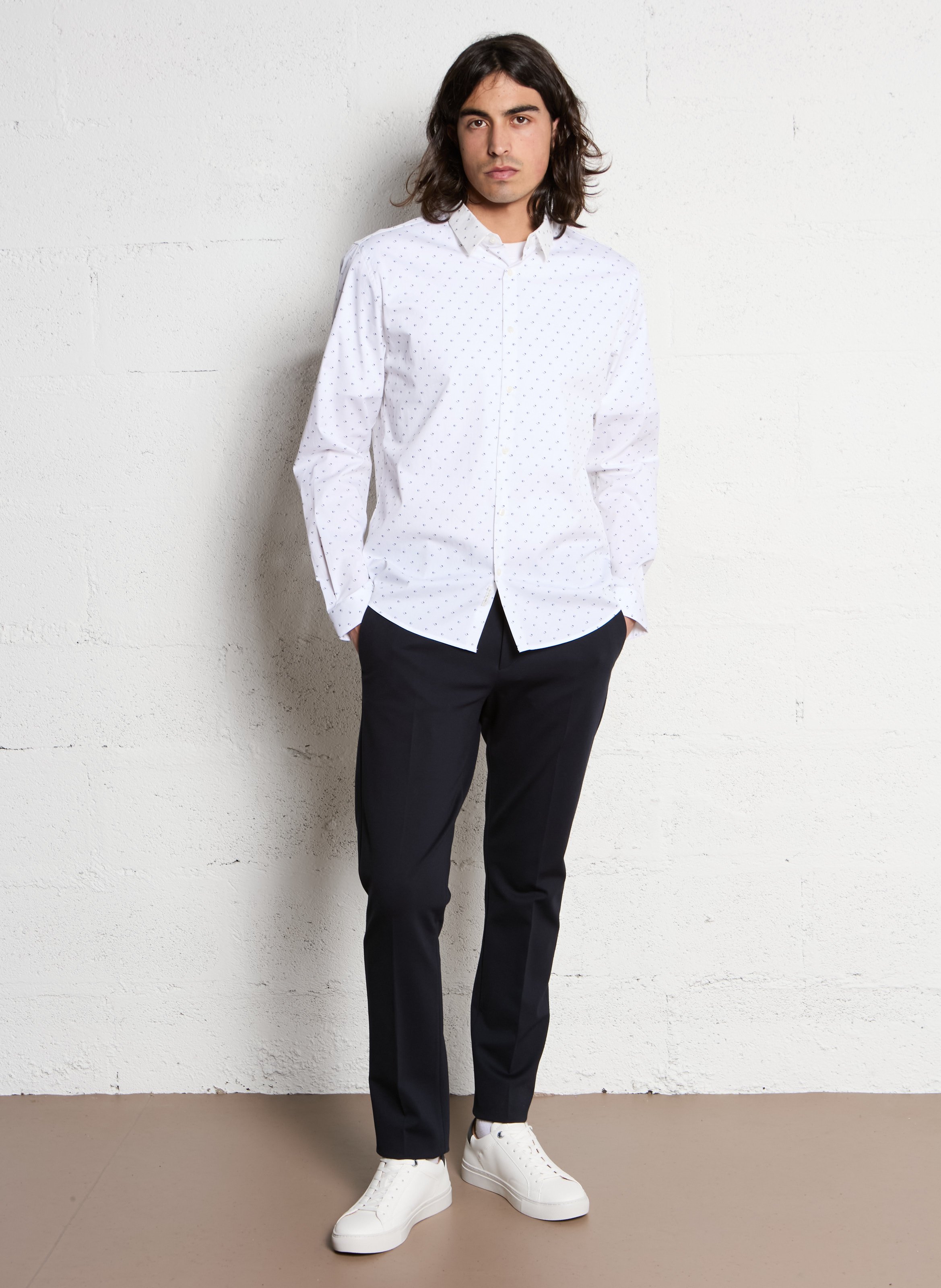 Slim fit broek IKKS Blauw