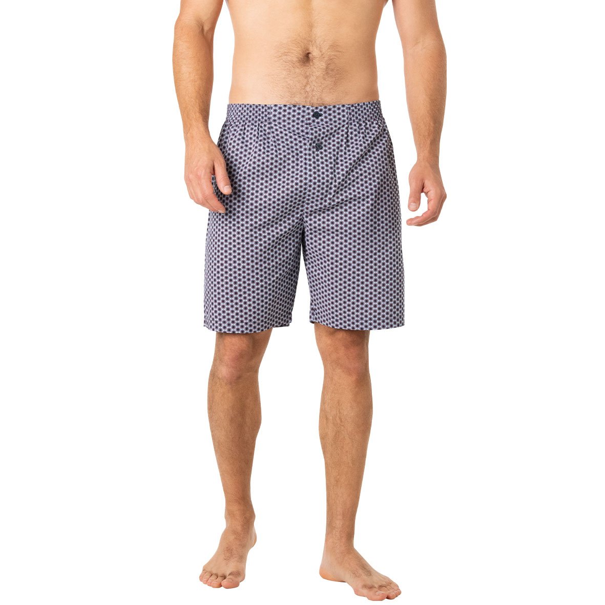 Short open men's poplin pajamas by Eminence EMINENCE Blue