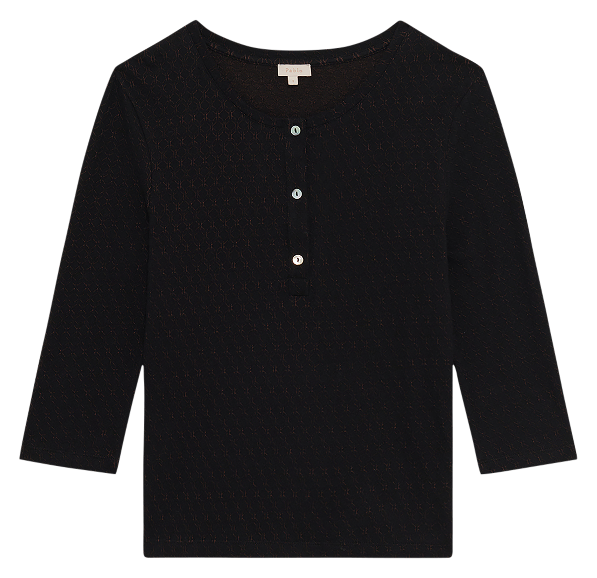 T-shirt van biokatoen met ronde hals PABLO Zwart