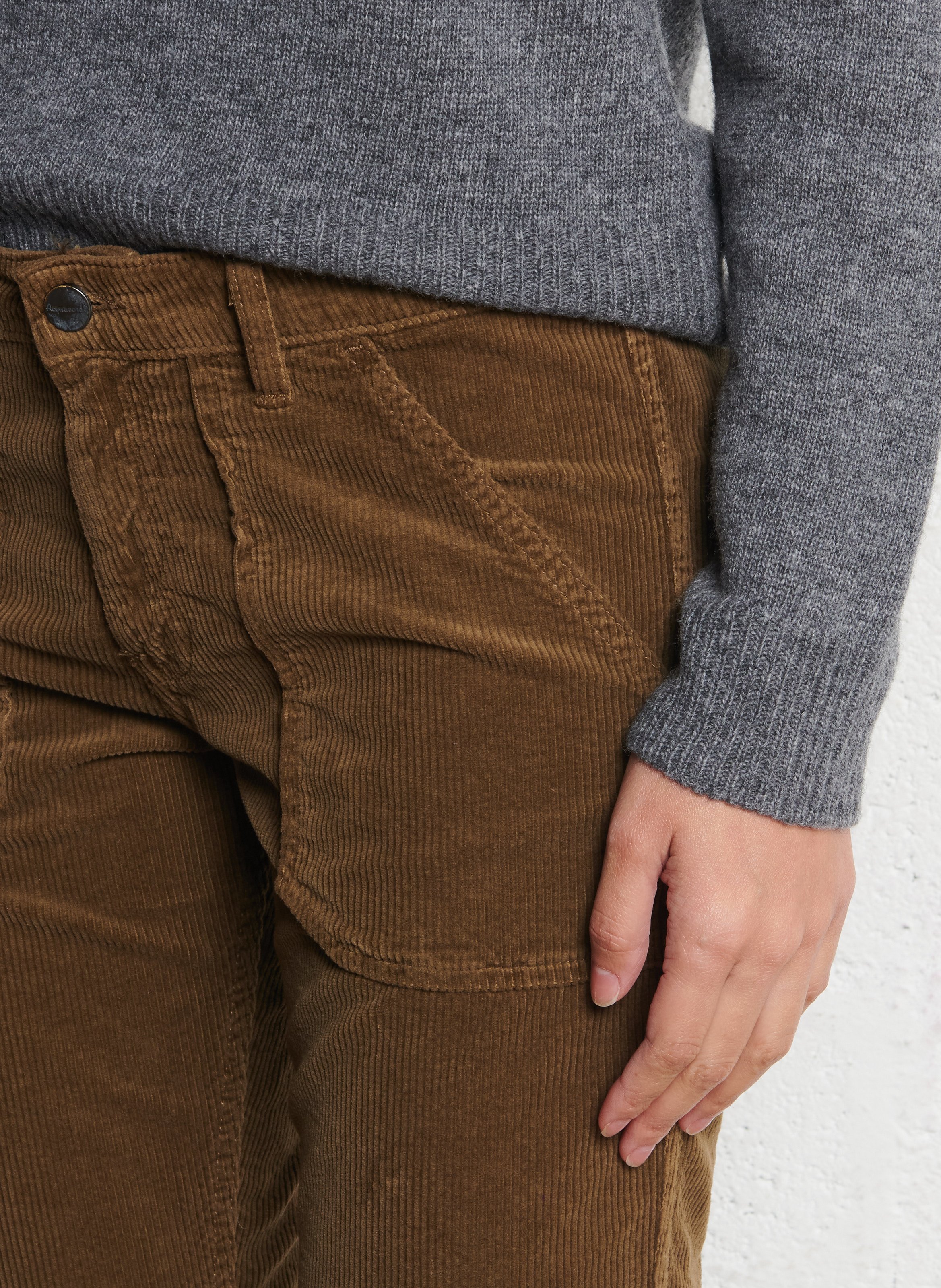 Rechte ribbroek ACQUAVERDE Bruin