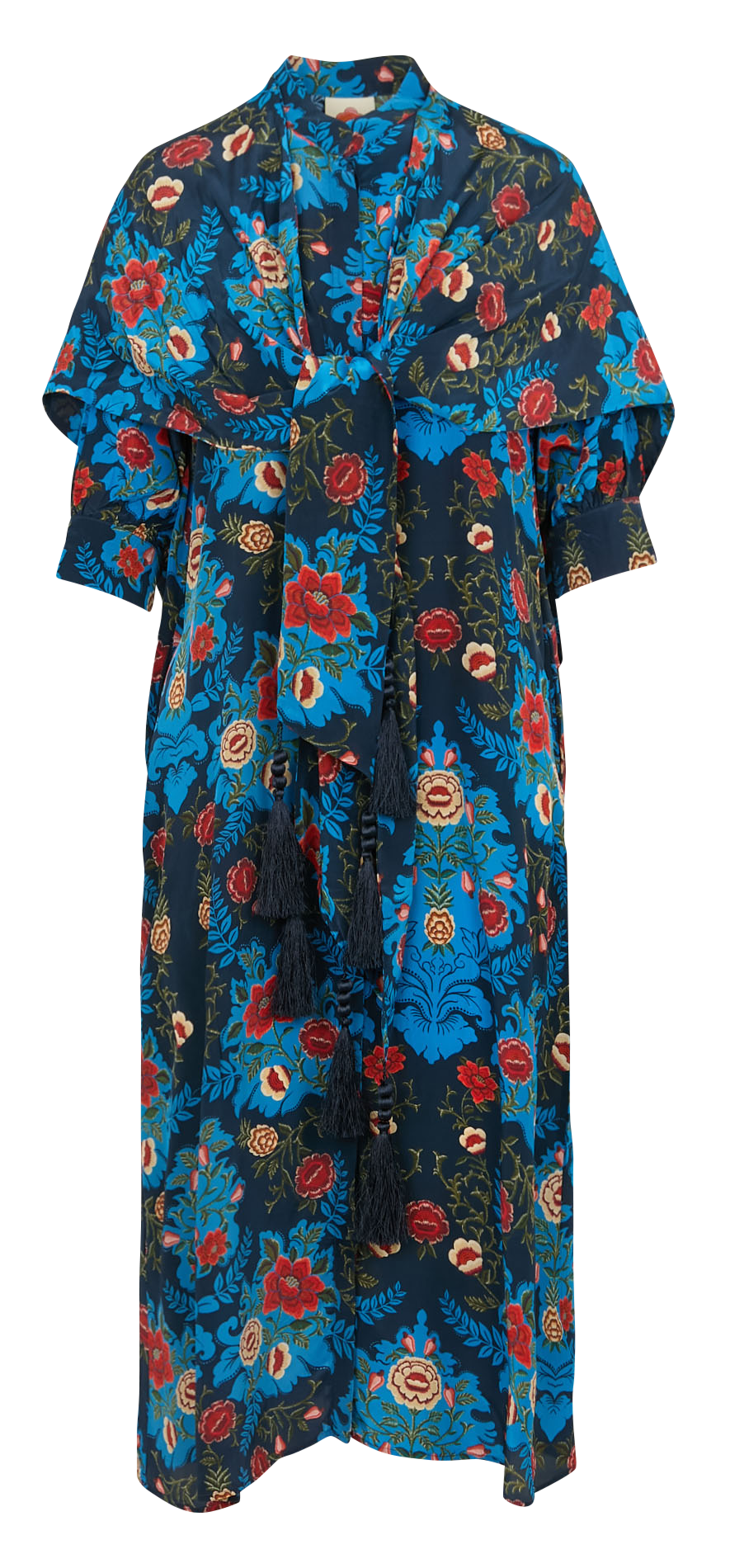 Robe midi col montant à imprimé floral FARM RIO Bleu