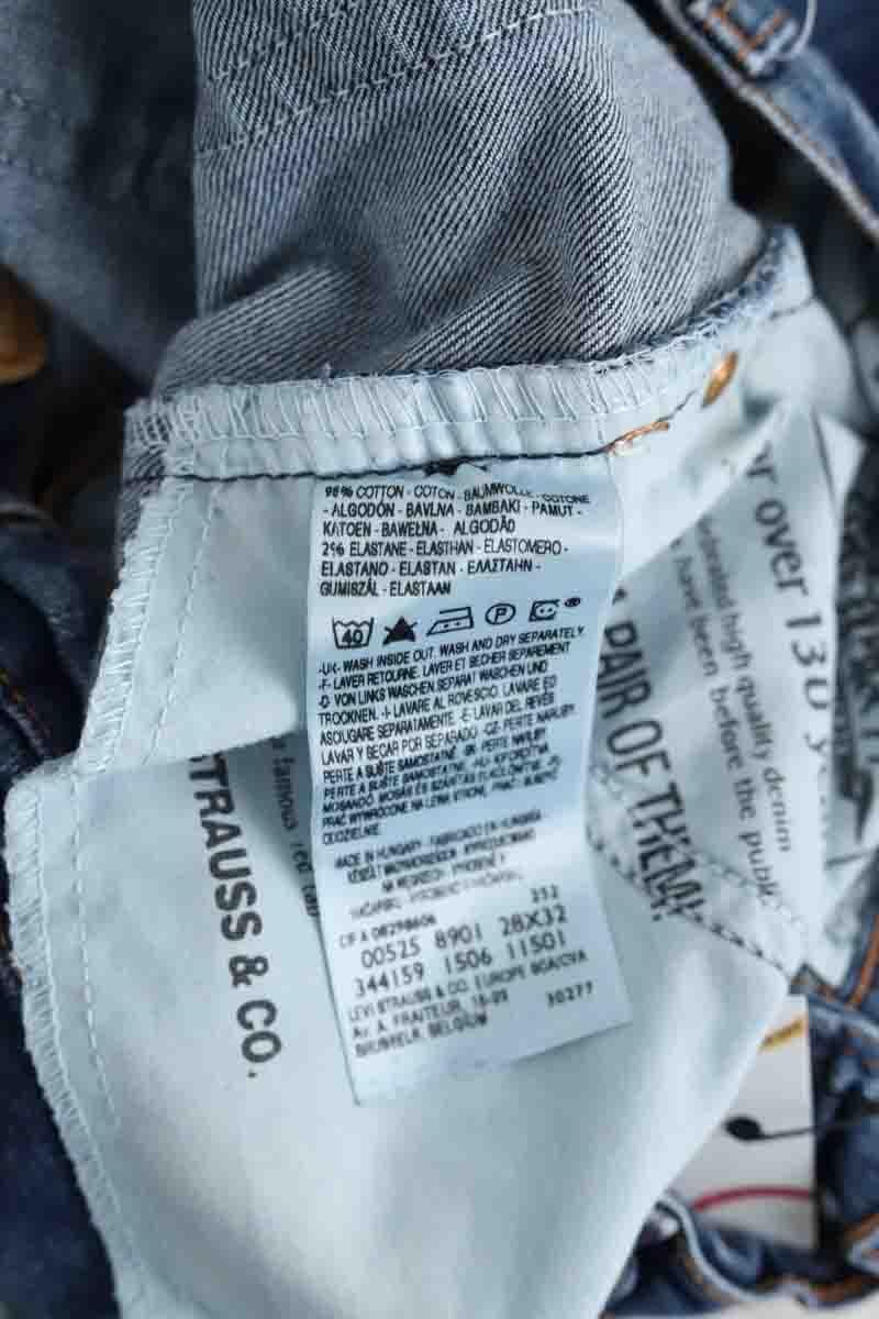 Cotton skinny jeans LEVI'S - Seconde main Blue