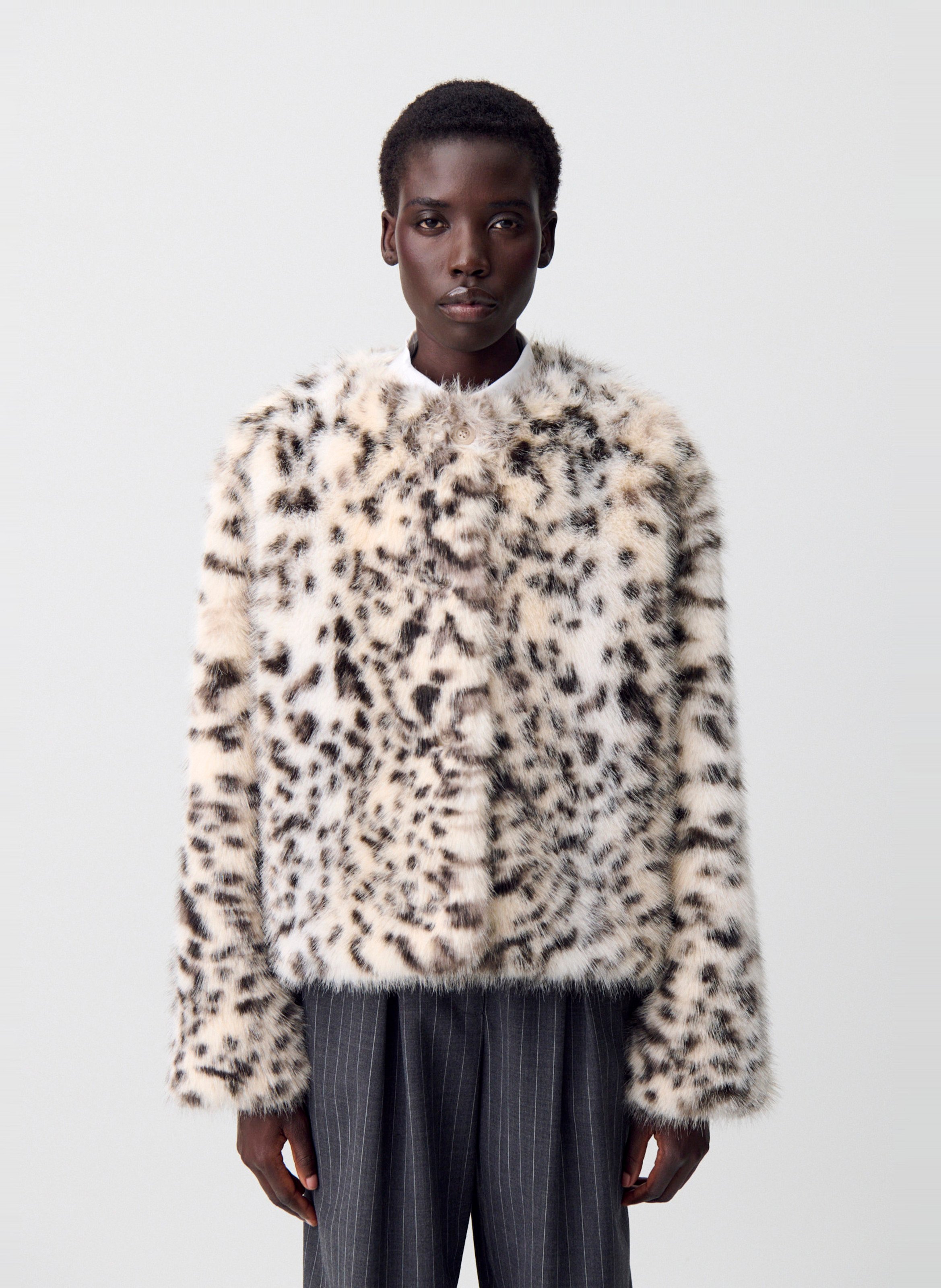 Manteau imprimé en fausse fourrure CLAUDIE PIERLOT Multicolore