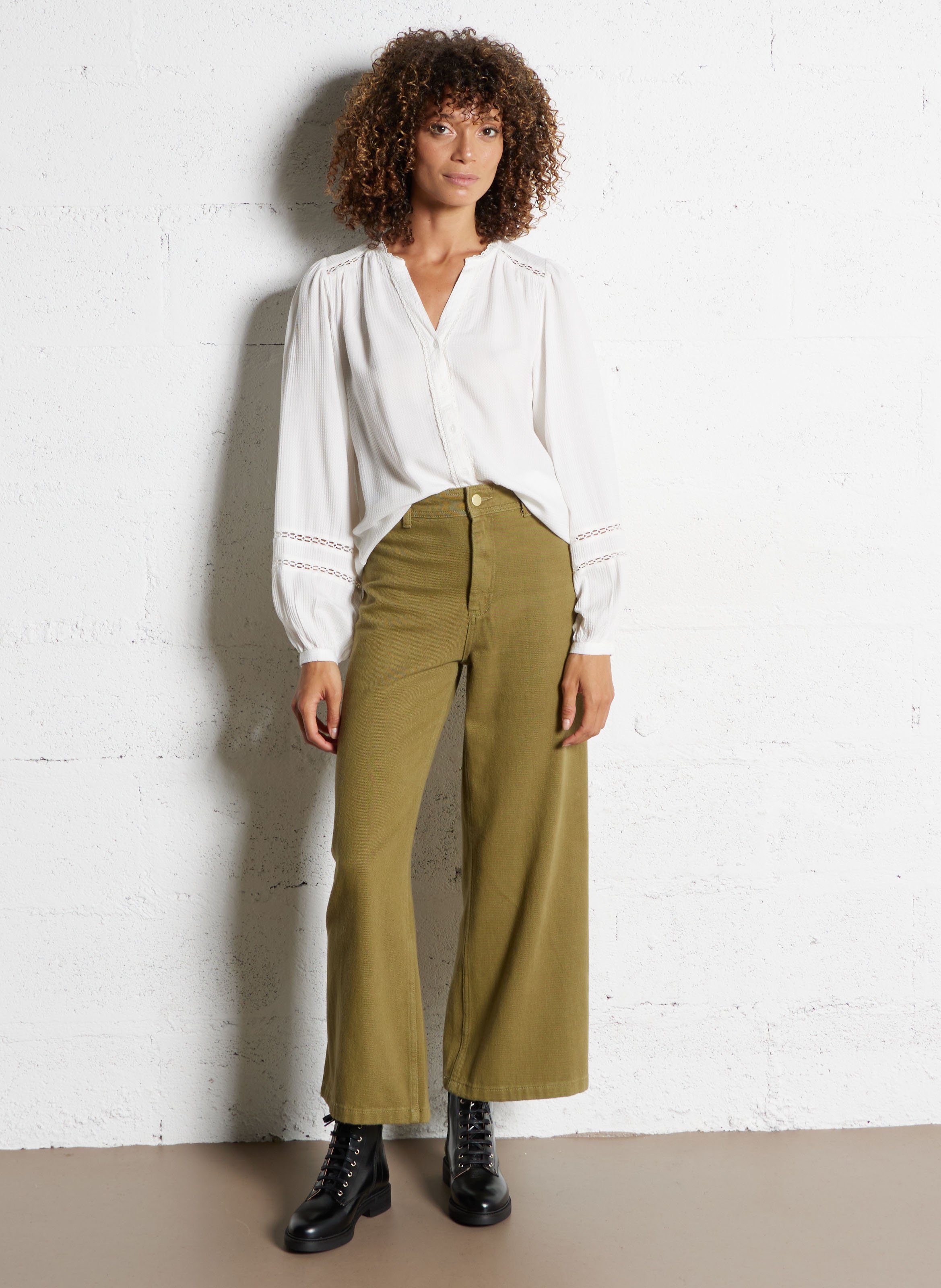 Gerade geschnittene Jeans aus Baumwoll-Mix LA PETITE ETOILE Khaki