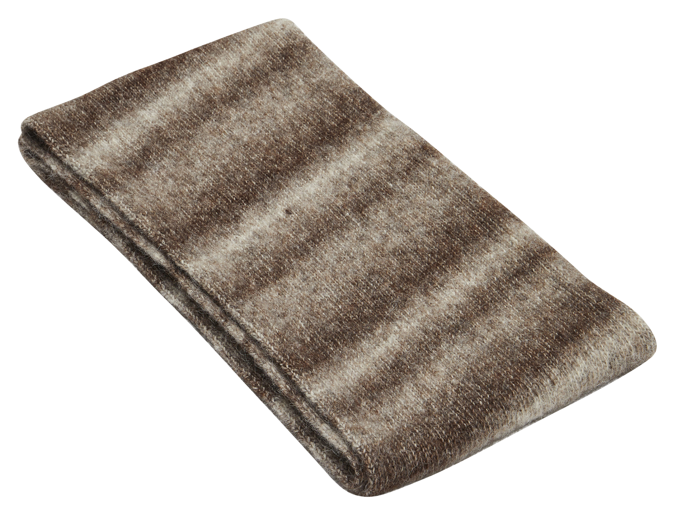 Gestreifter Schal aus Wollmix Braun