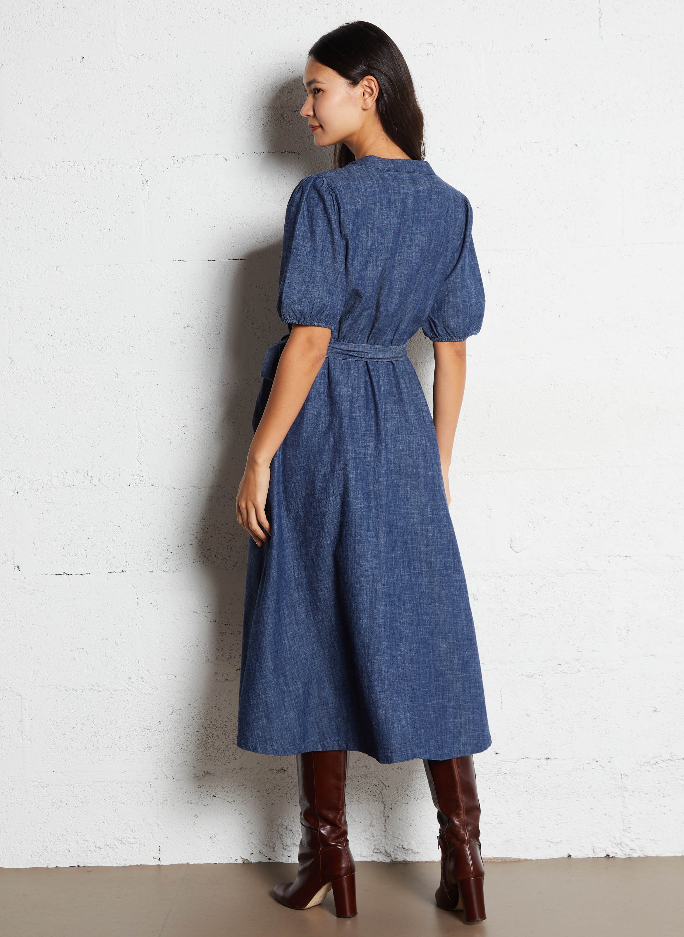 Robe longue en coton mélangé MAISON 123 Gris