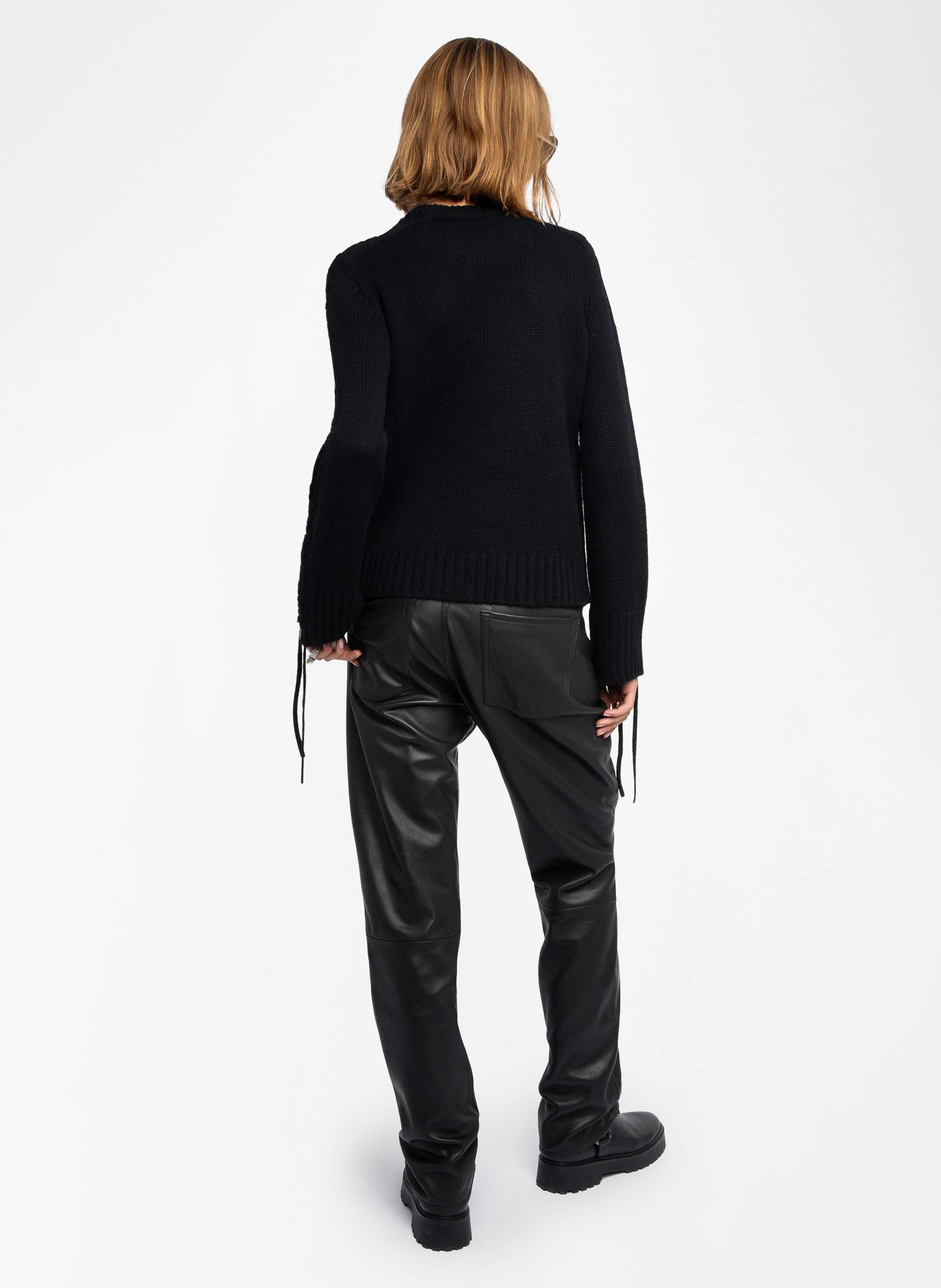 Pull col rond en laine et cachemire  ZADIG&VOLTAIRE Noir