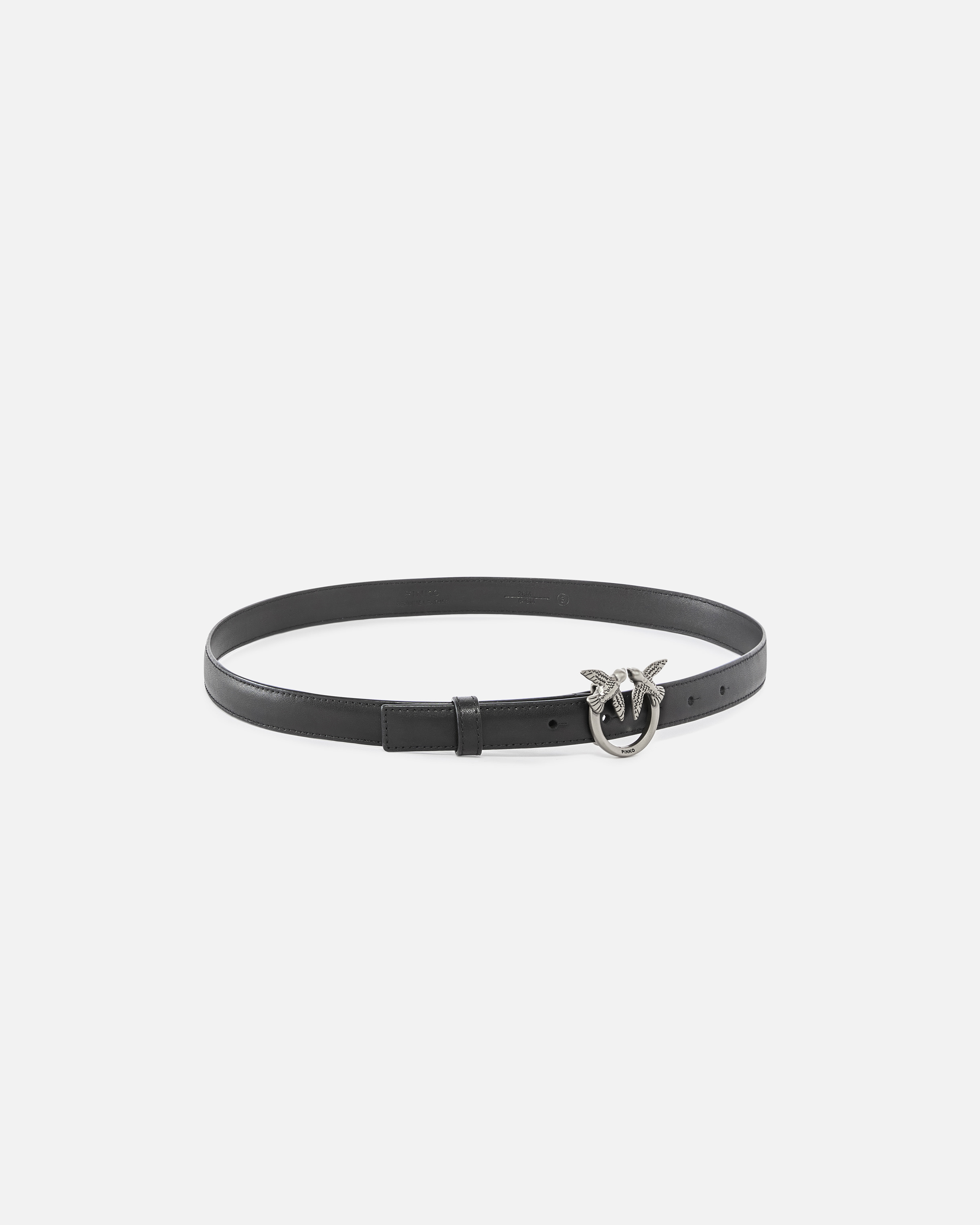 Fine Love Birds leather belt 2cm PINKO Black