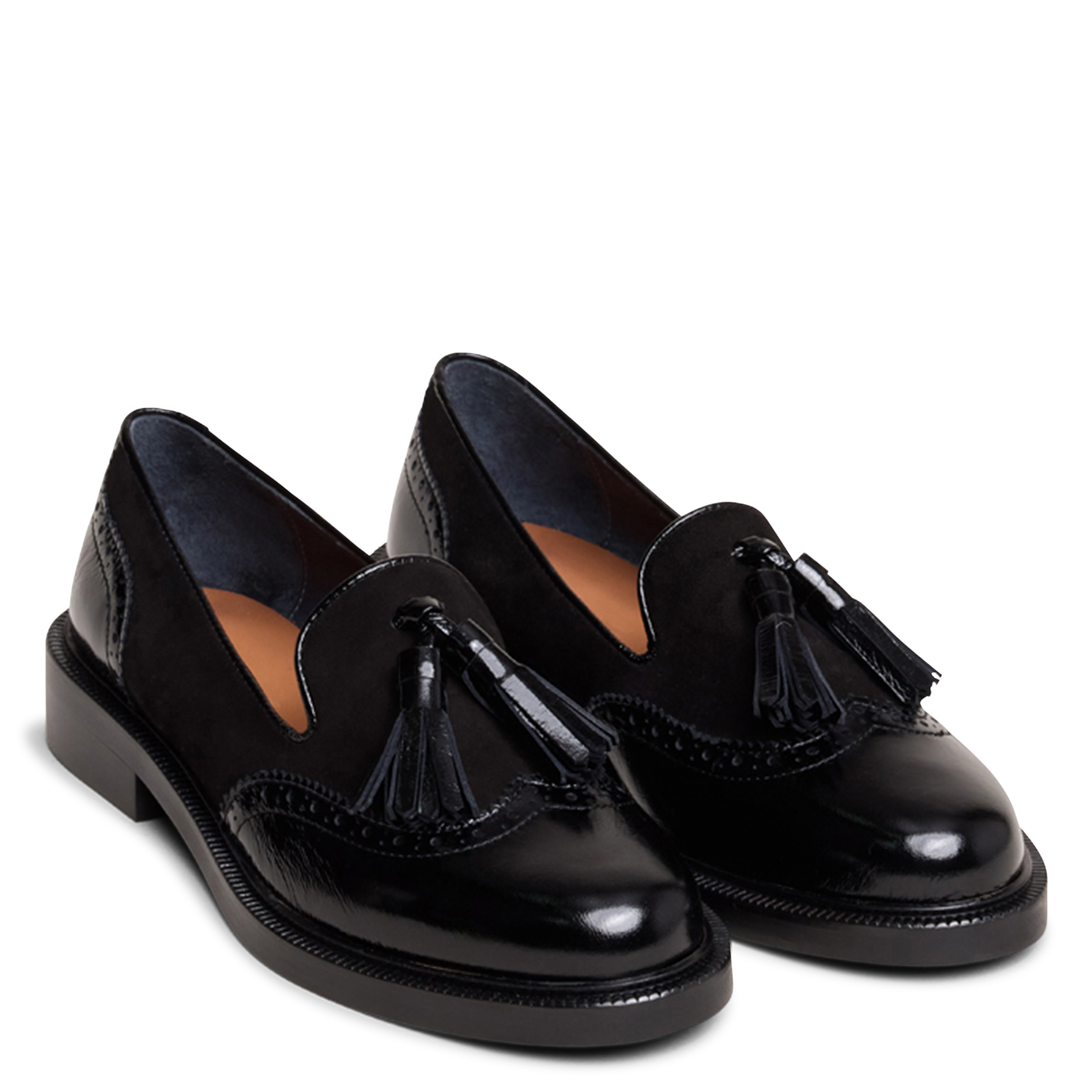 Mocassins en cuir verni JONAK Noir